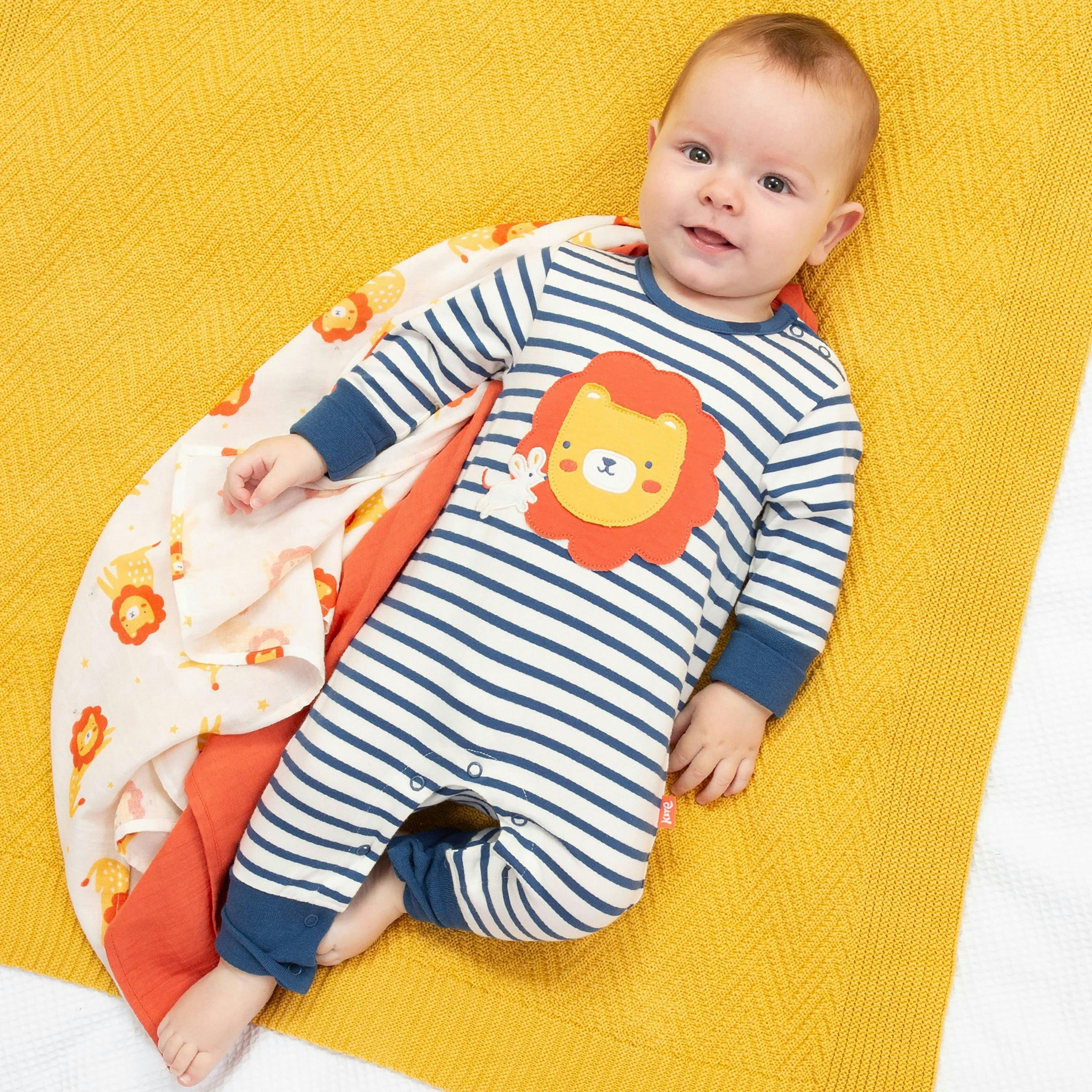 Kids Organic Lion And Mouse Romper , view 2 of 3