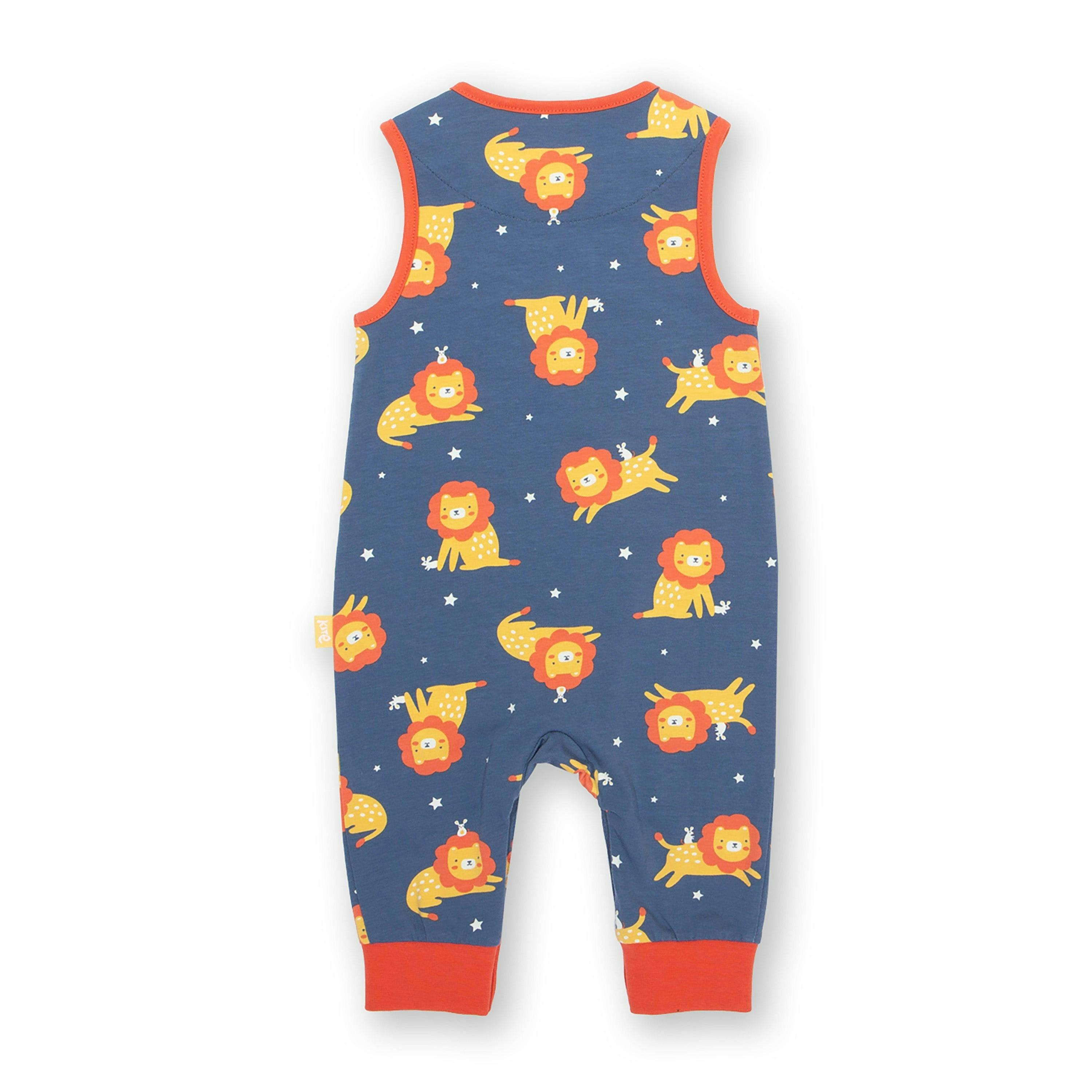Kids Organic Lion And Mouse Dungarees , view 3 of 3