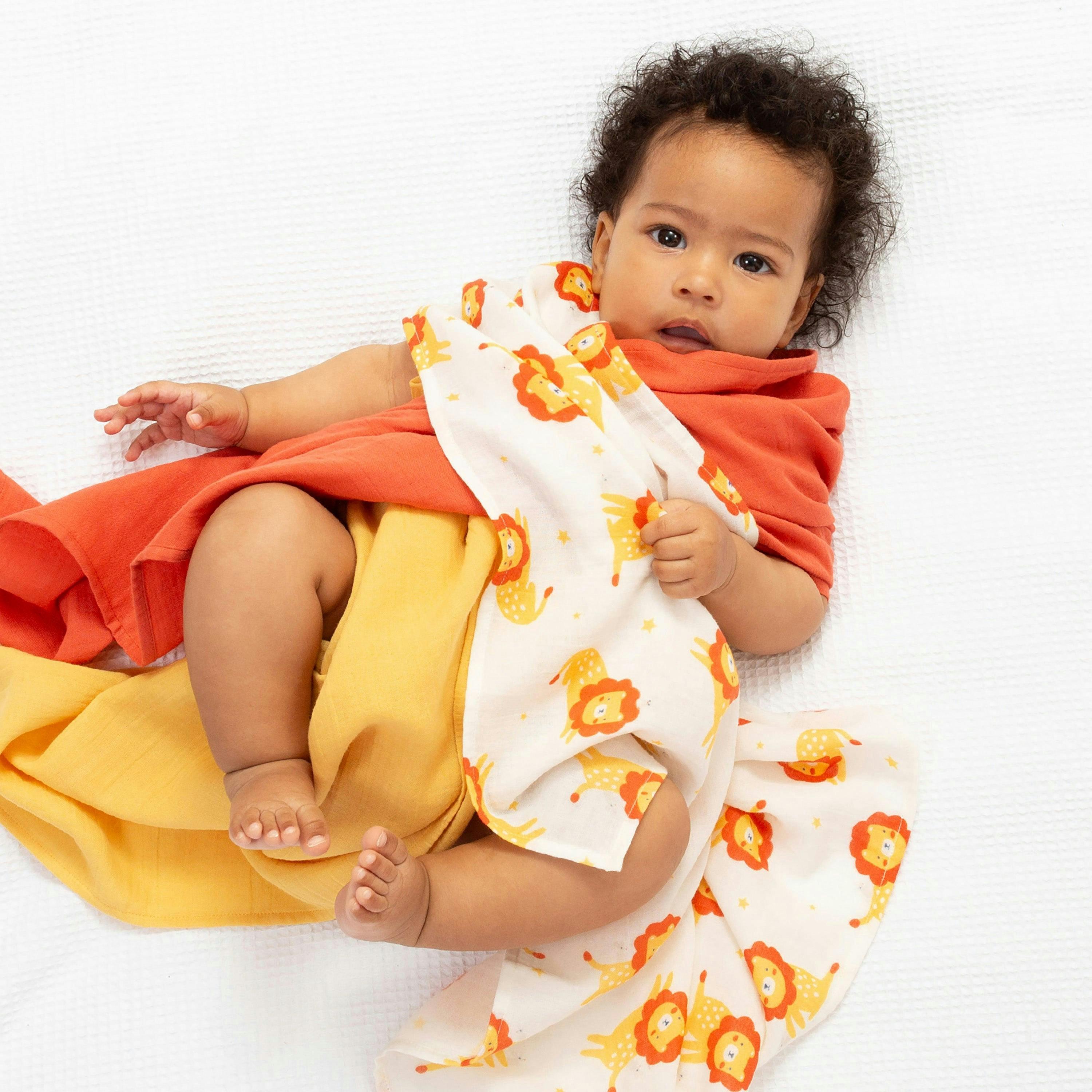 Kids Organic Lion And Mouse Muslins , view 2 of 2