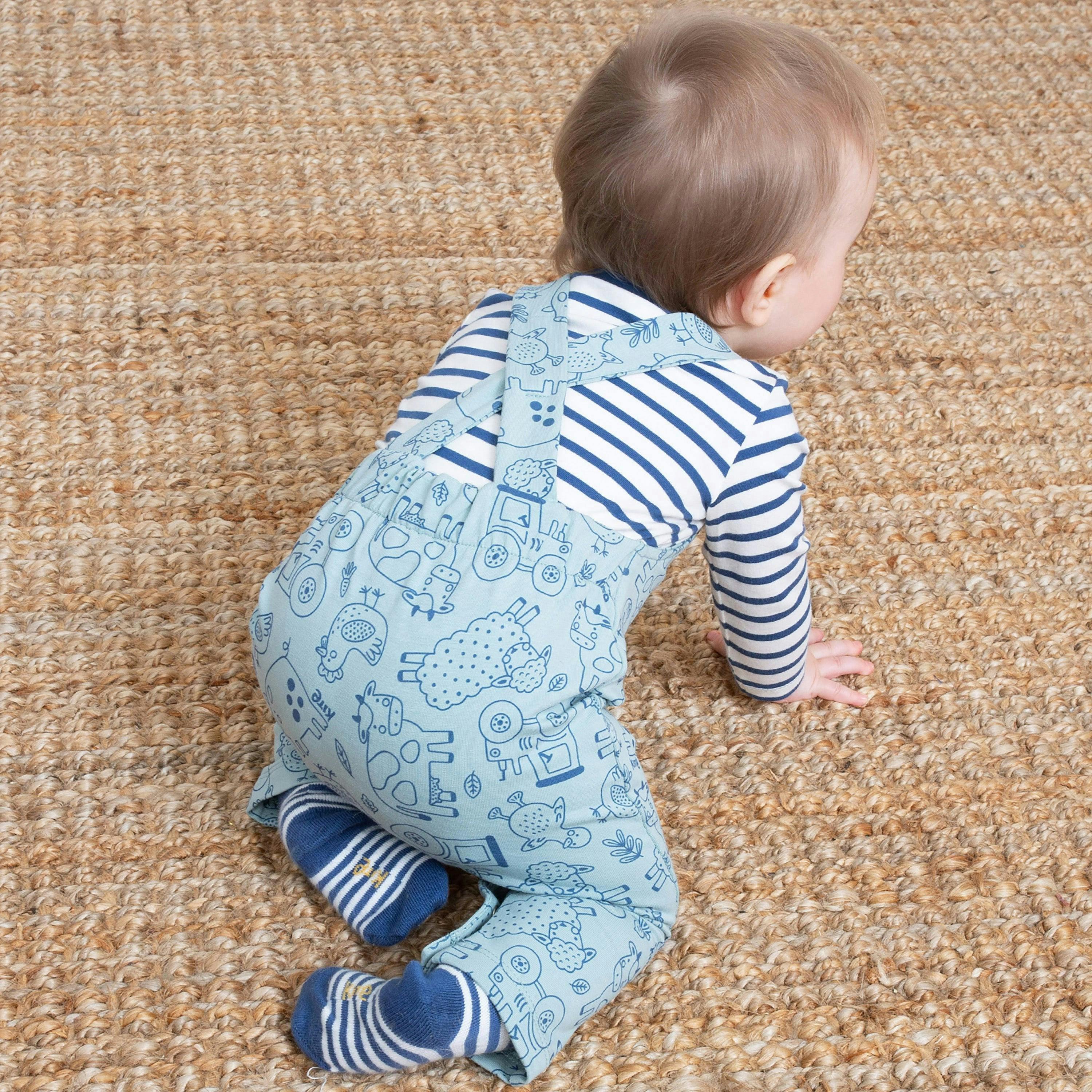 Kids Organic Farmtime Dungarees , view 3 of 4