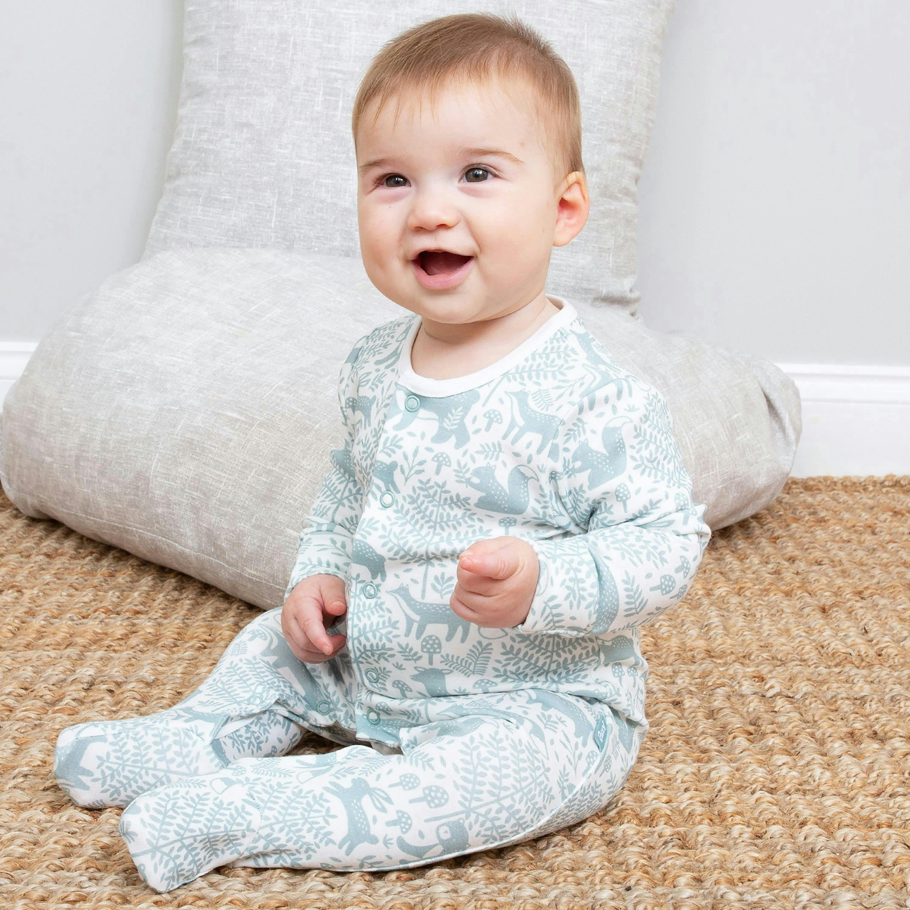 Baby Organic Woodland Walk Sleepsuit , view 2 of 4