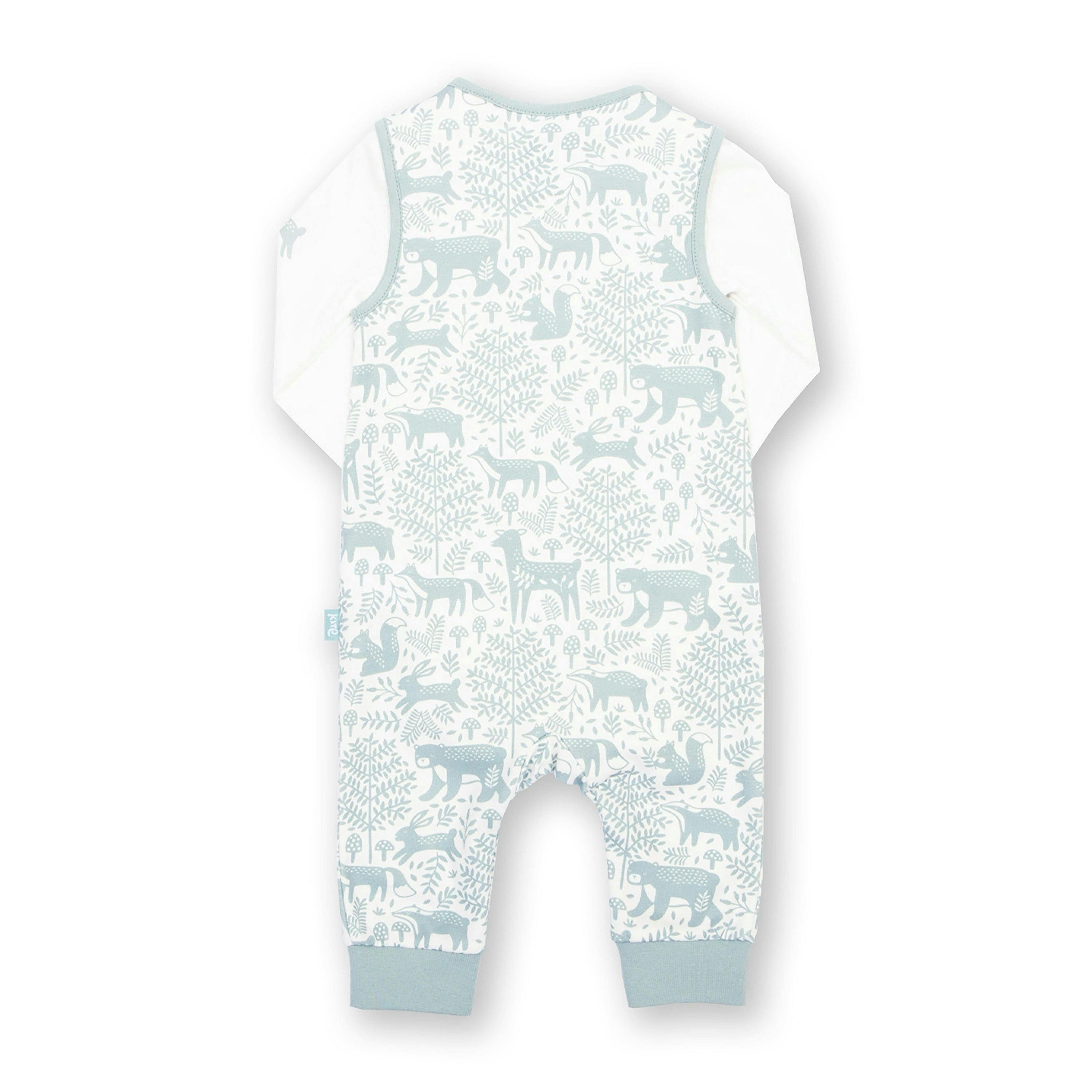 Kids Organic Woodland Walk Dungaree Set , view 4 of 5