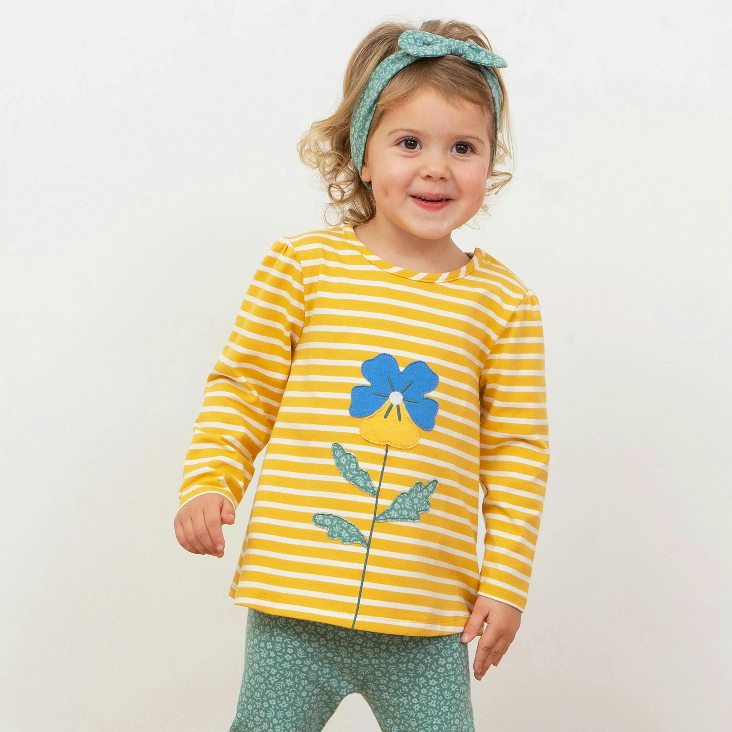 Kids Organic Pretty Pansy Tunic , view 2 of 4