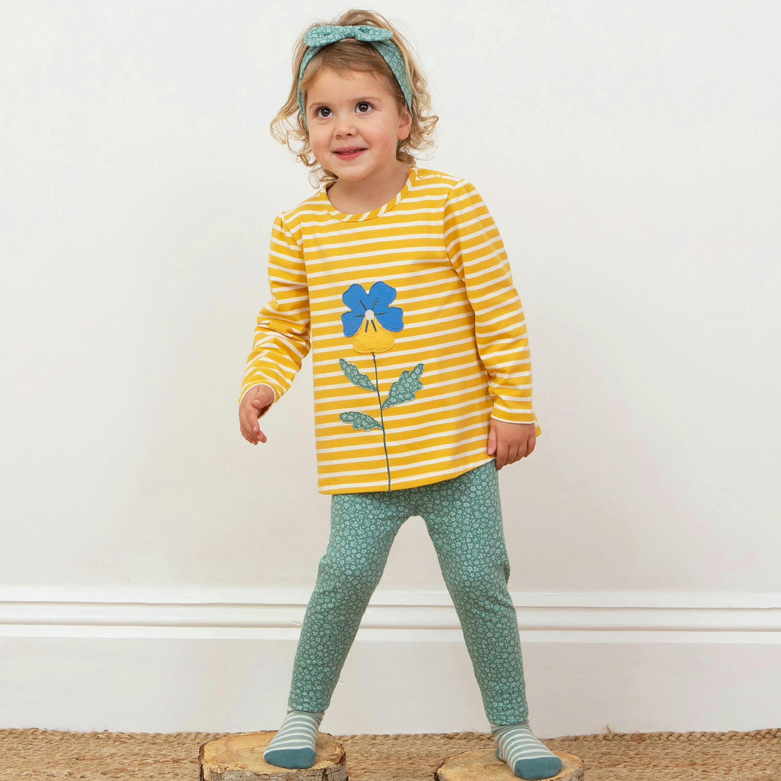 Kids Organic Pretty Pansy Tunic , view 3 of 4