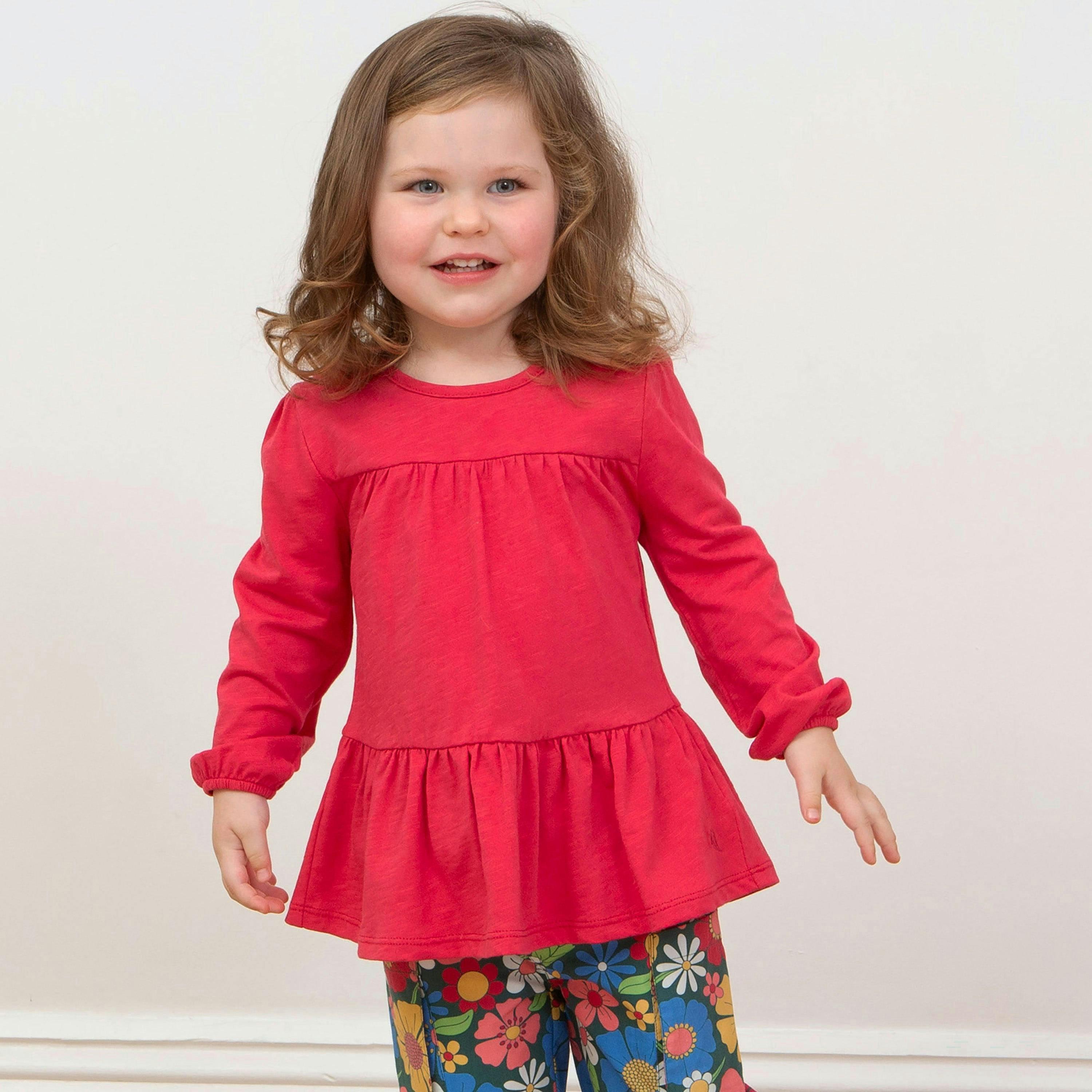 Kids Organic Easy Breezy Tunic Raspberry , view 2 of 4