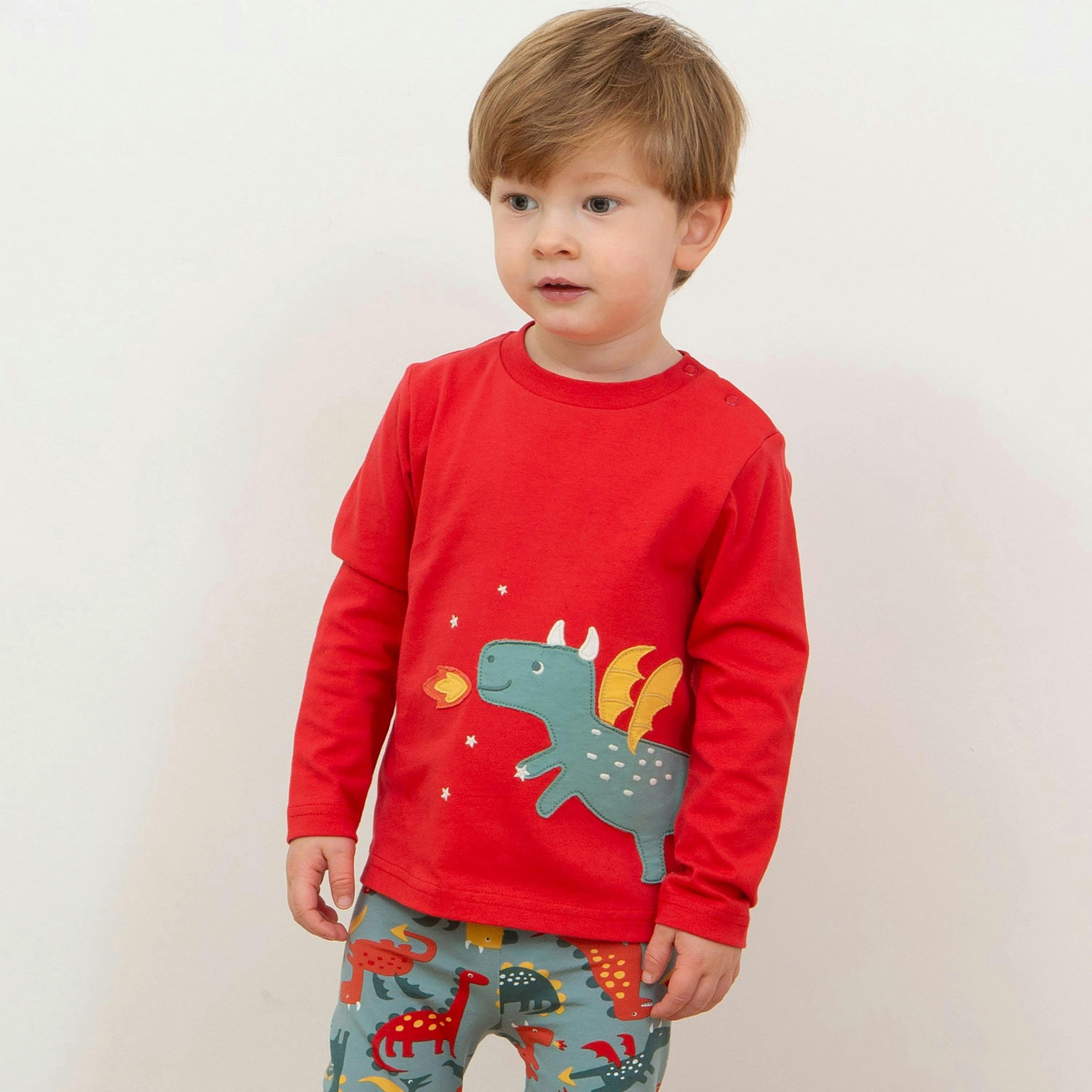 Kids Organic Little Dragon T-Shirt , view 2 of 4