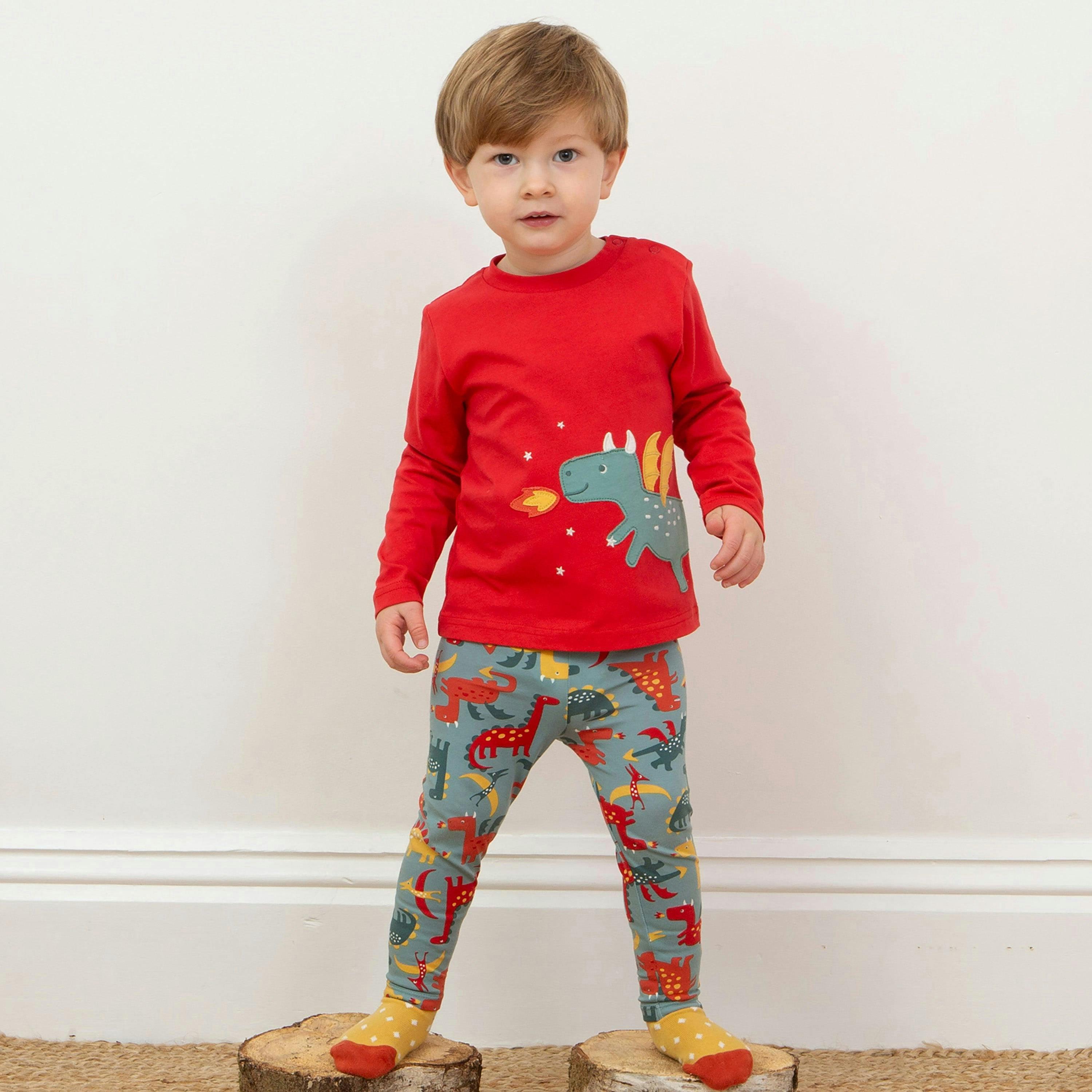 Kids Organic Little Dragon T-Shirt , view 3 of 4
