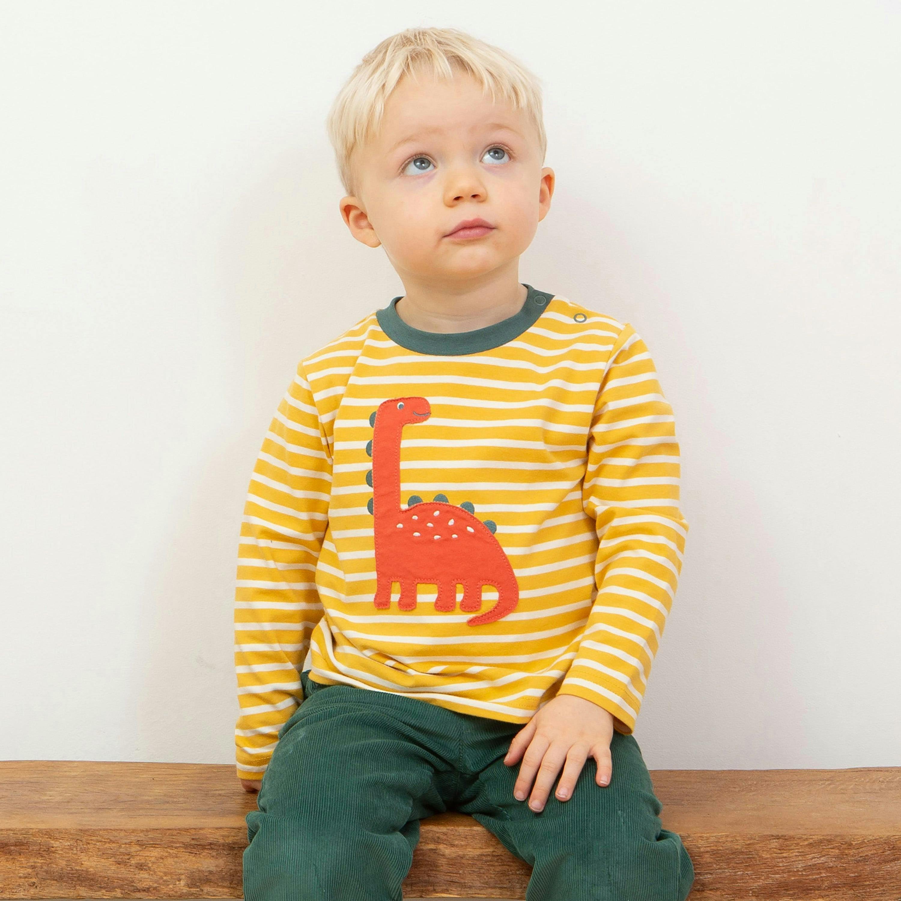 Kids Organic Dinky Dino T-Shirt , view 2 of 4
