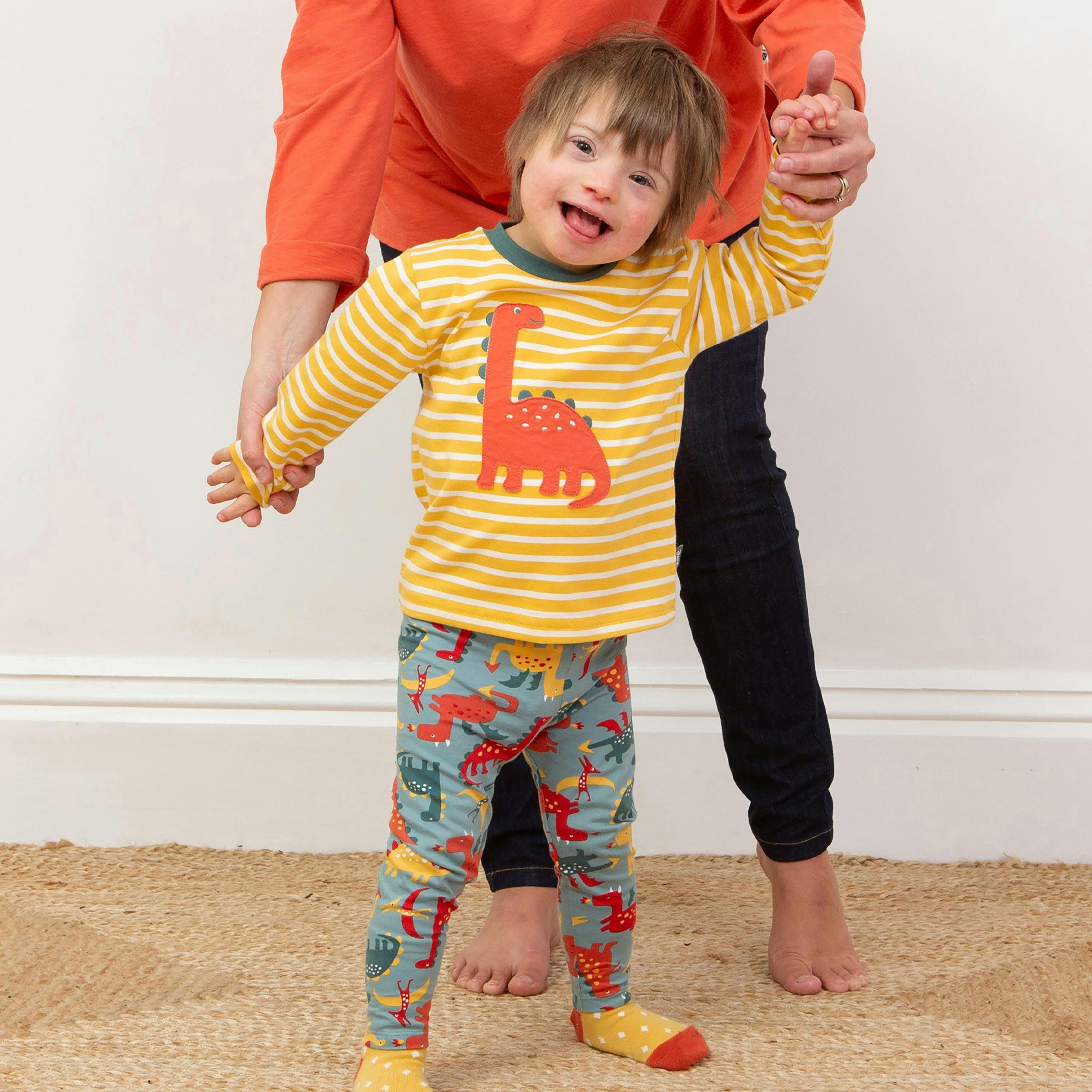 Kids Organic Dinky Dino T-Shirt , view 3 of 4