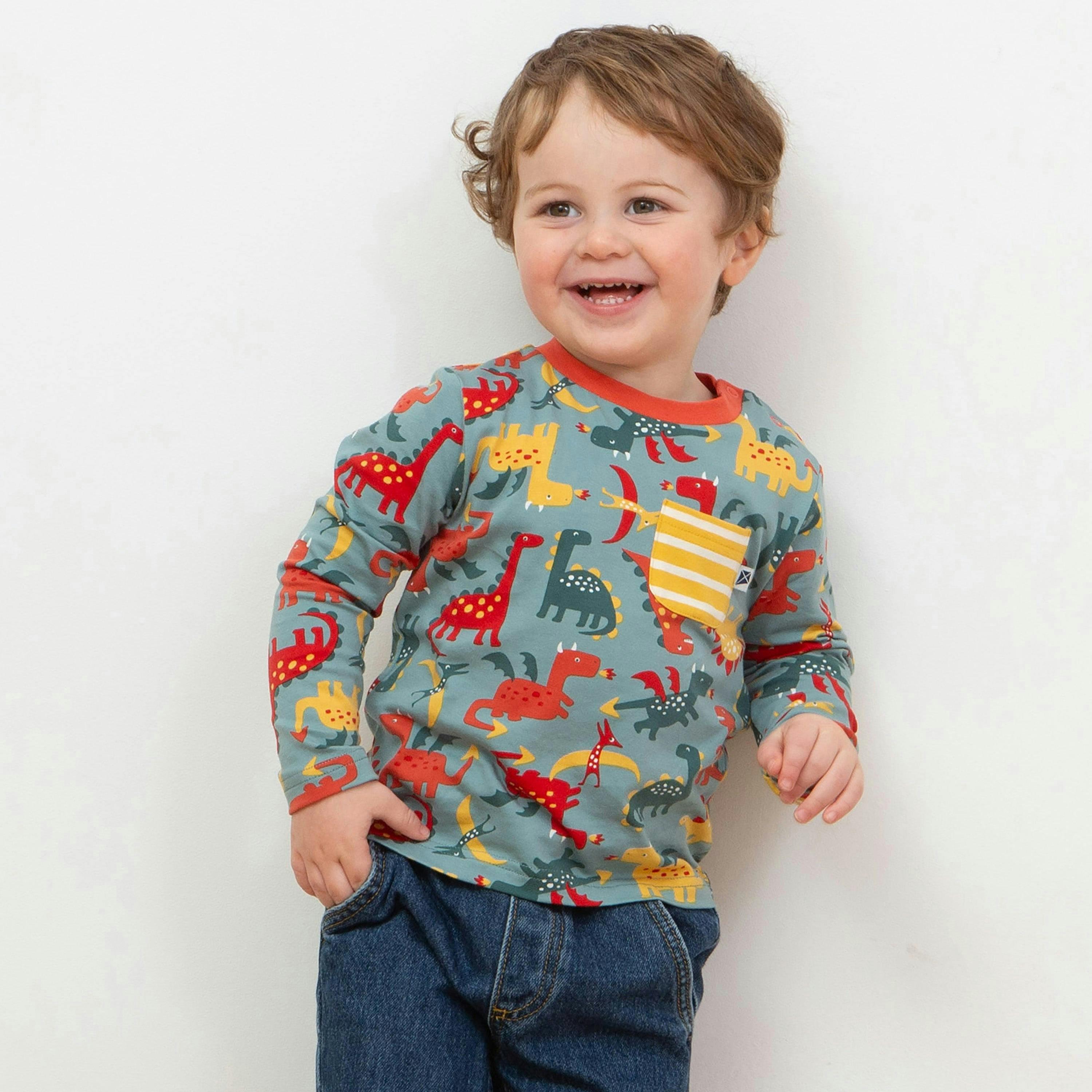 Kids Organic Dinos And Dragons T-Shirt , view 2 of 3