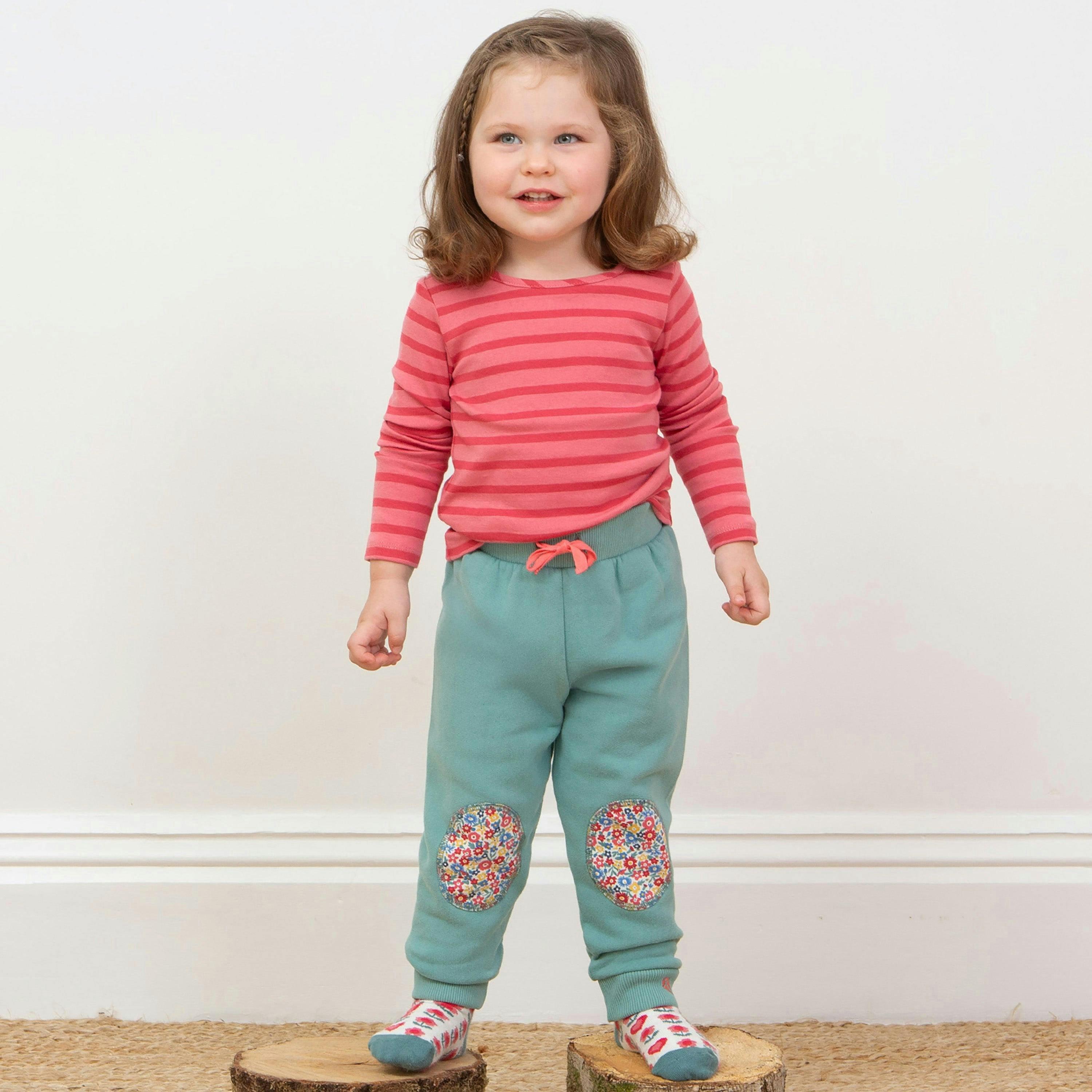 Kids Organic Rosey Stripe T-Shirt , view 3 of 6
