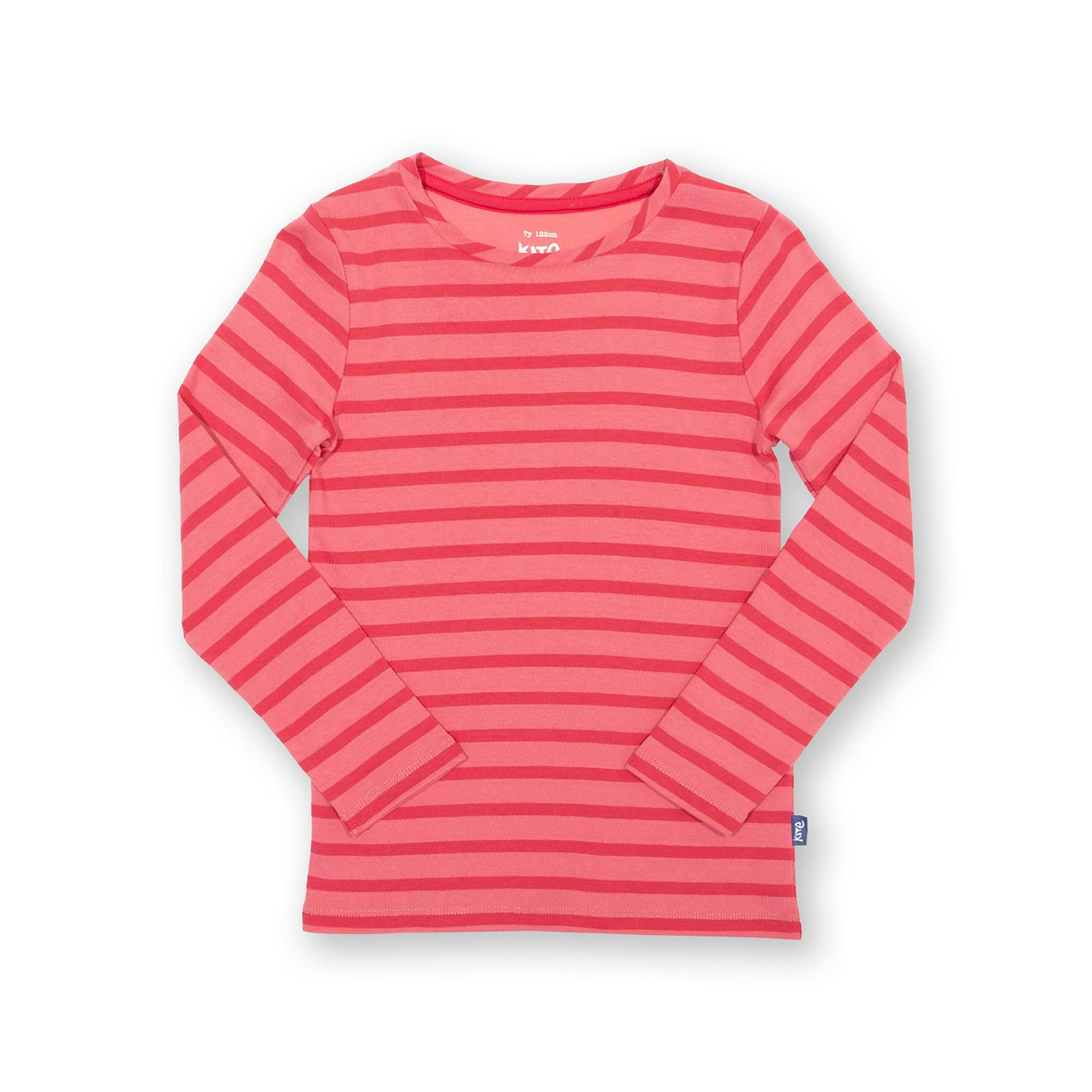 Kids Organic Rosey Stripe T-Shirt , view 5 of 6