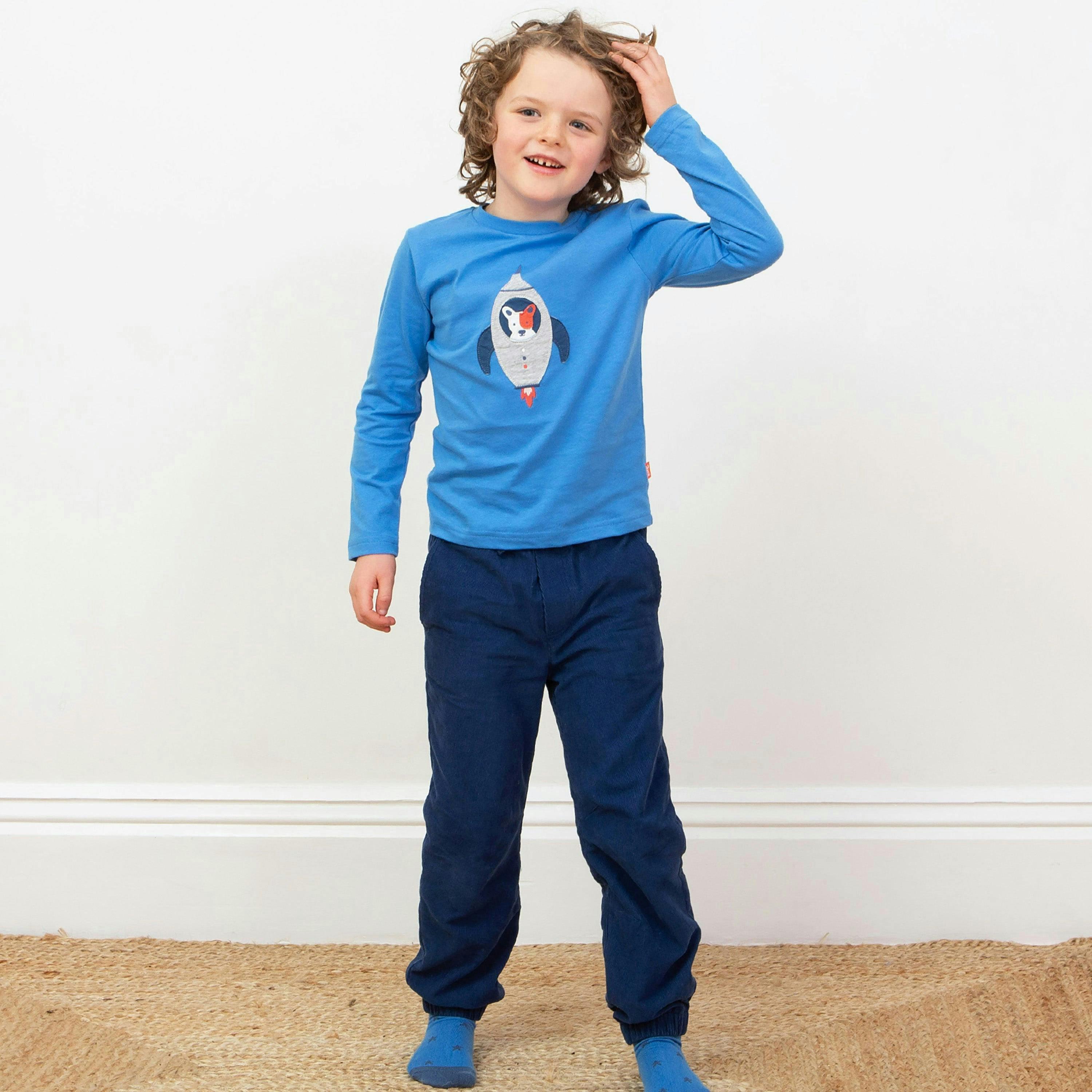 Kids Organic Space Pup T-Shirt , view 3 of 6