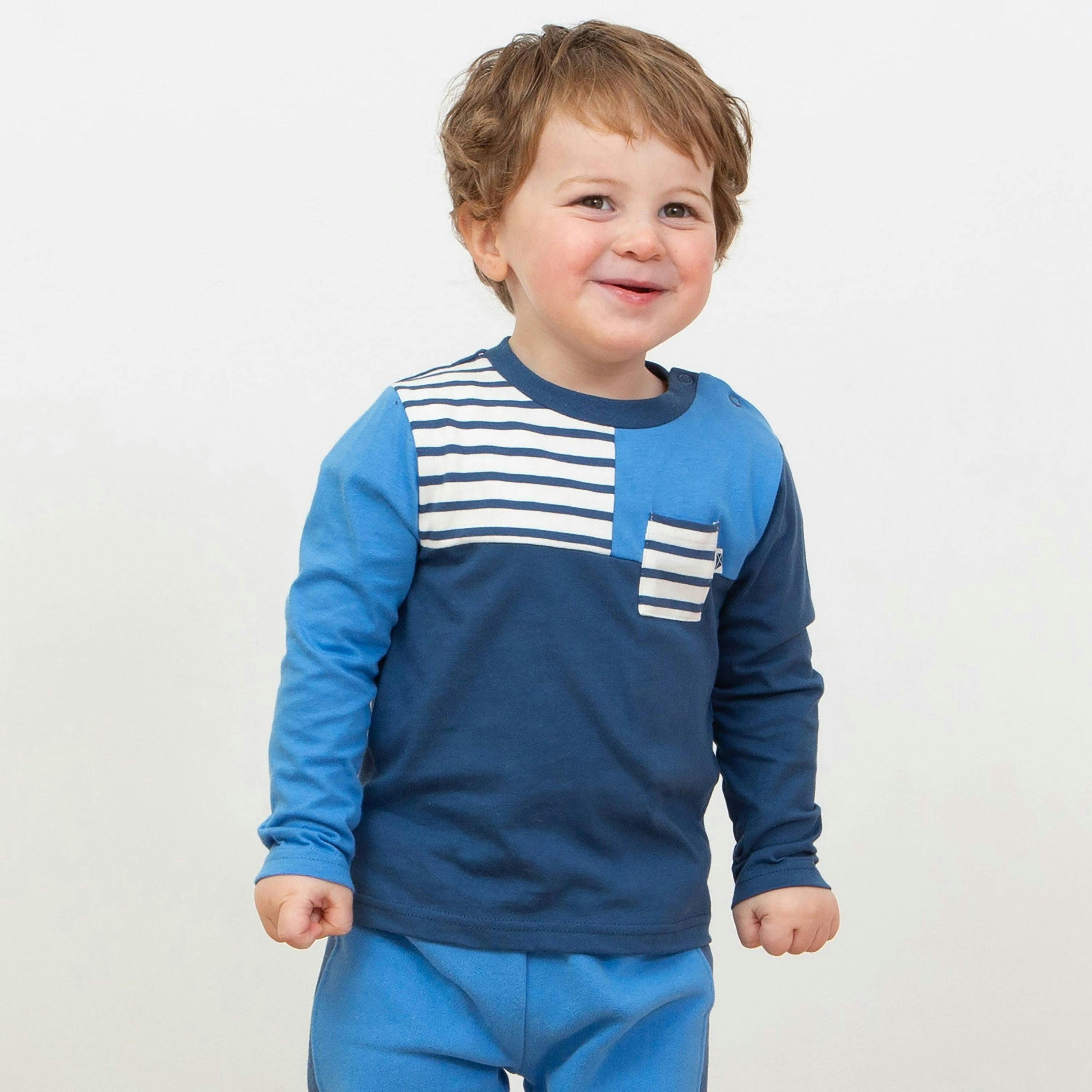 Kids Organic Colour Block T-Shirt , view 2 of 5