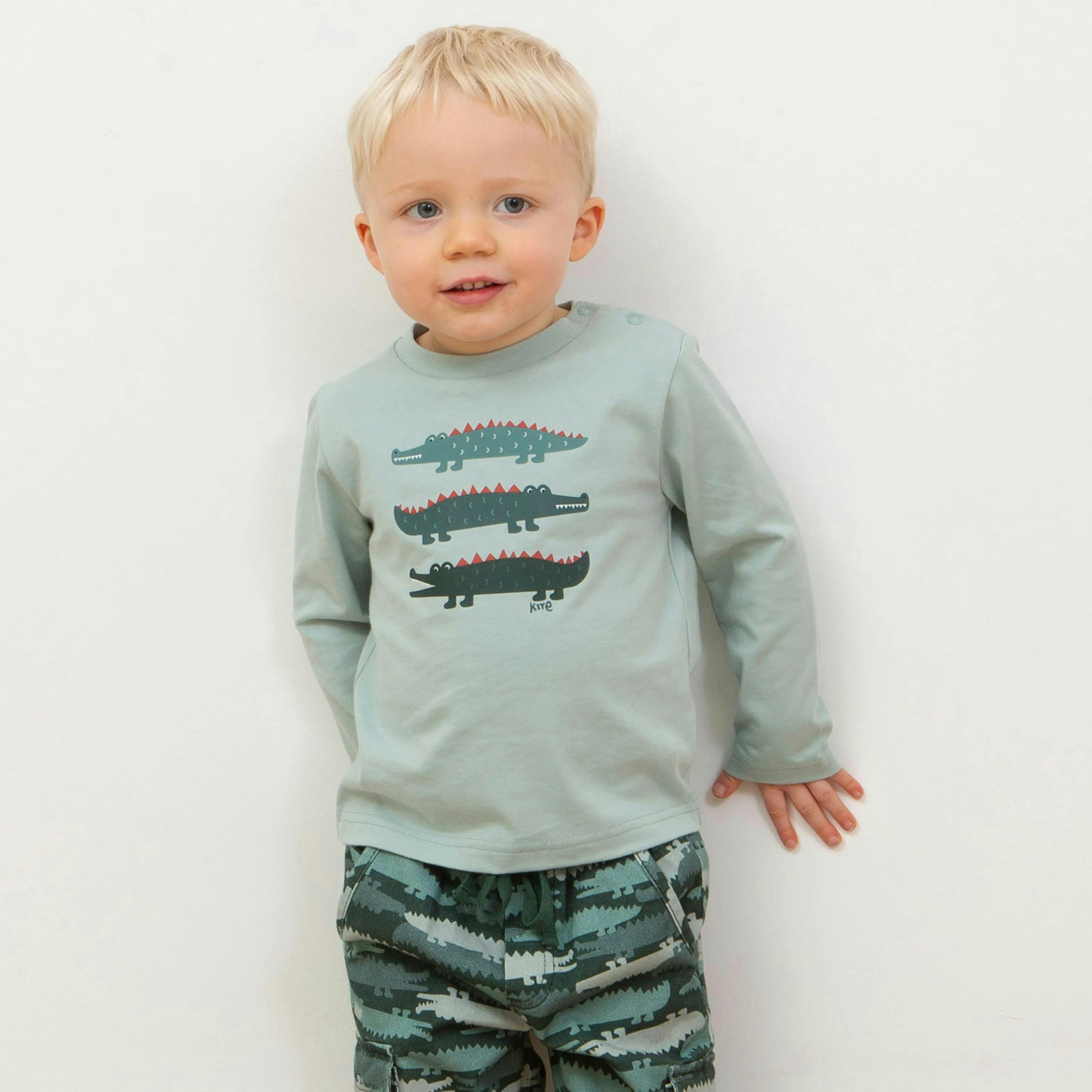 Kids Organic Captain Croc T-Shirt , view 2 of 5