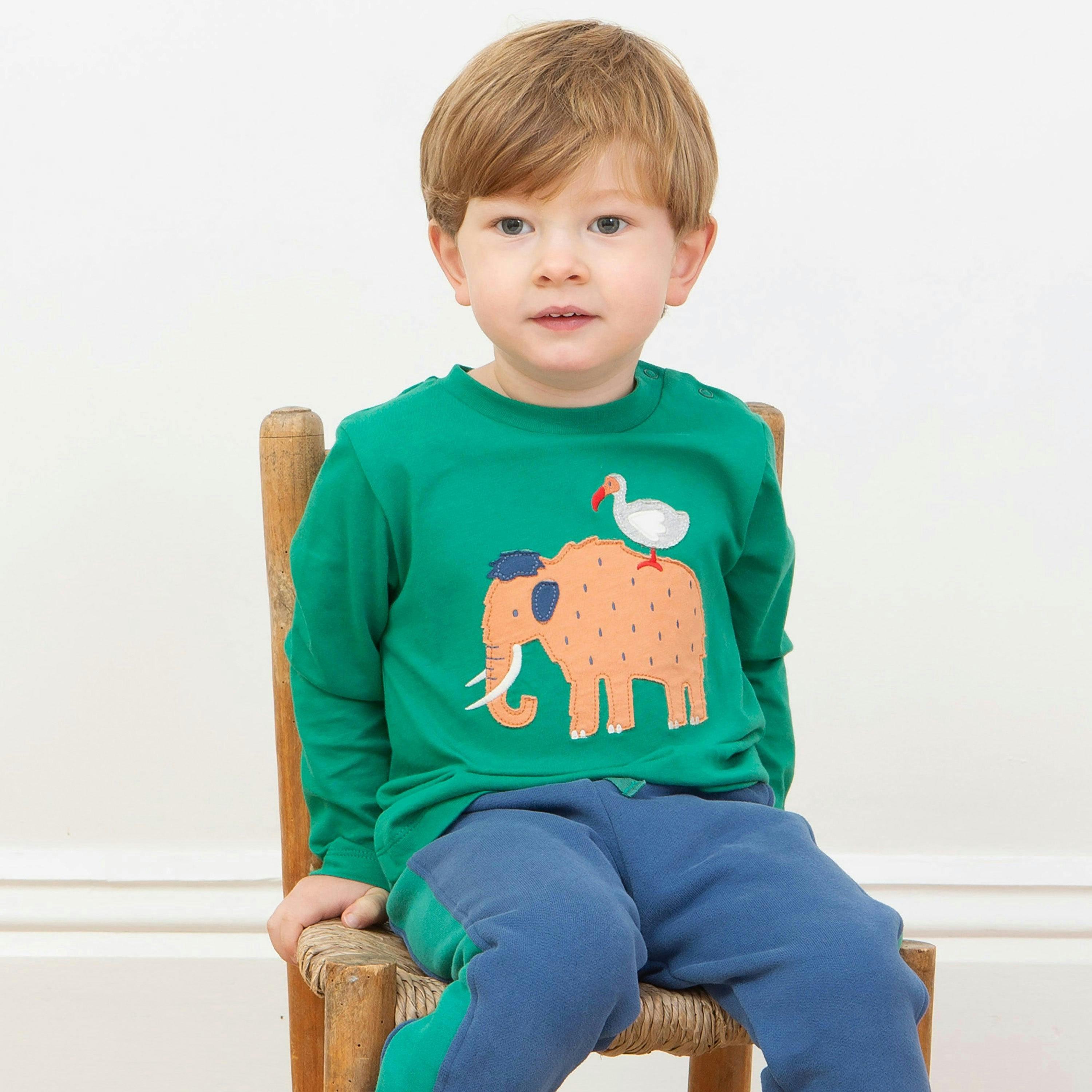 Kids Organic Woolly Mammoth T-Shirt , view 2 of 5