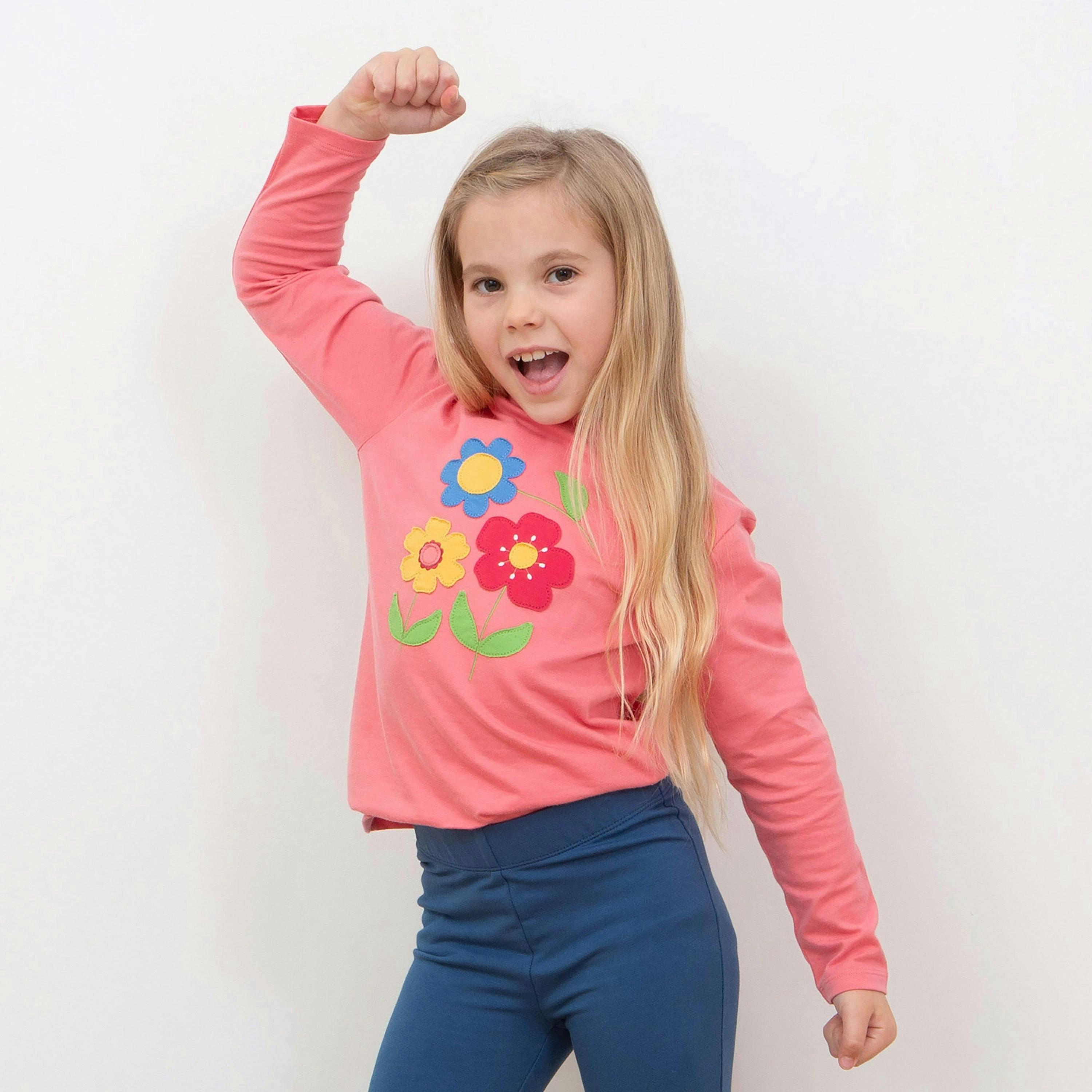 Kids Organic Flower Power T-Shirt , view 2 of 5