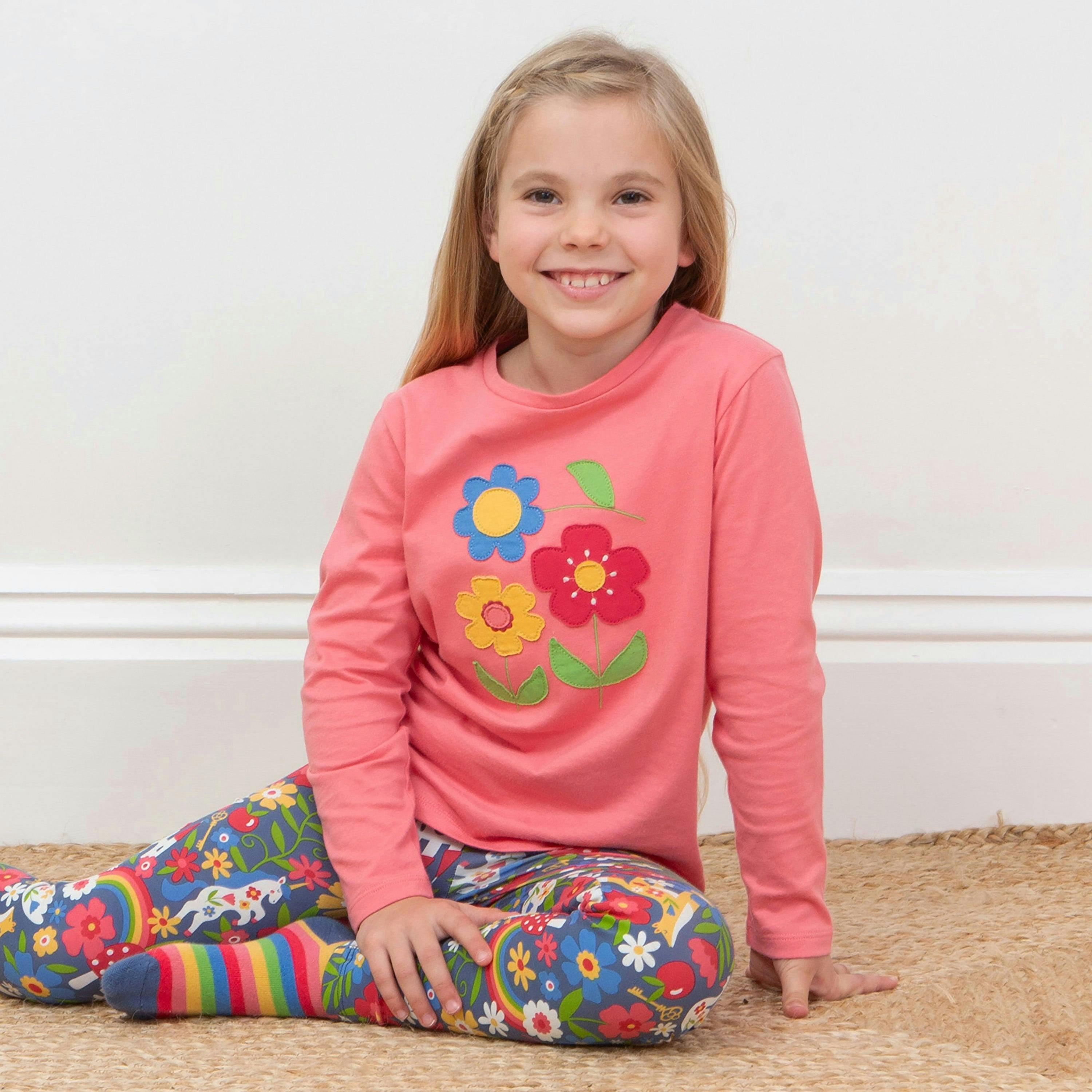 Kids Organic Flower Power T-Shirt , view 3 of 5