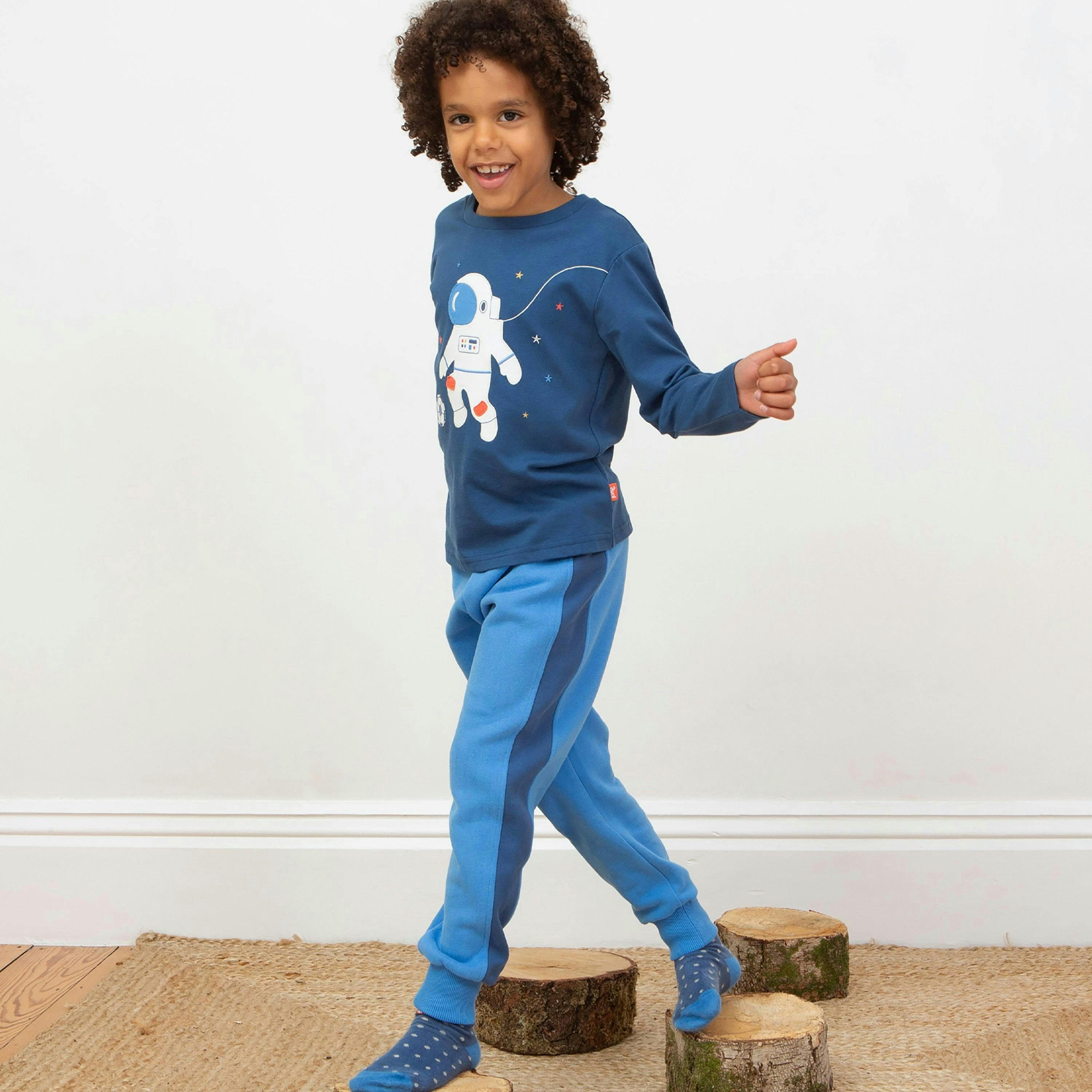 Kids Organic Astro Football T-Shirt , view 3 of 4