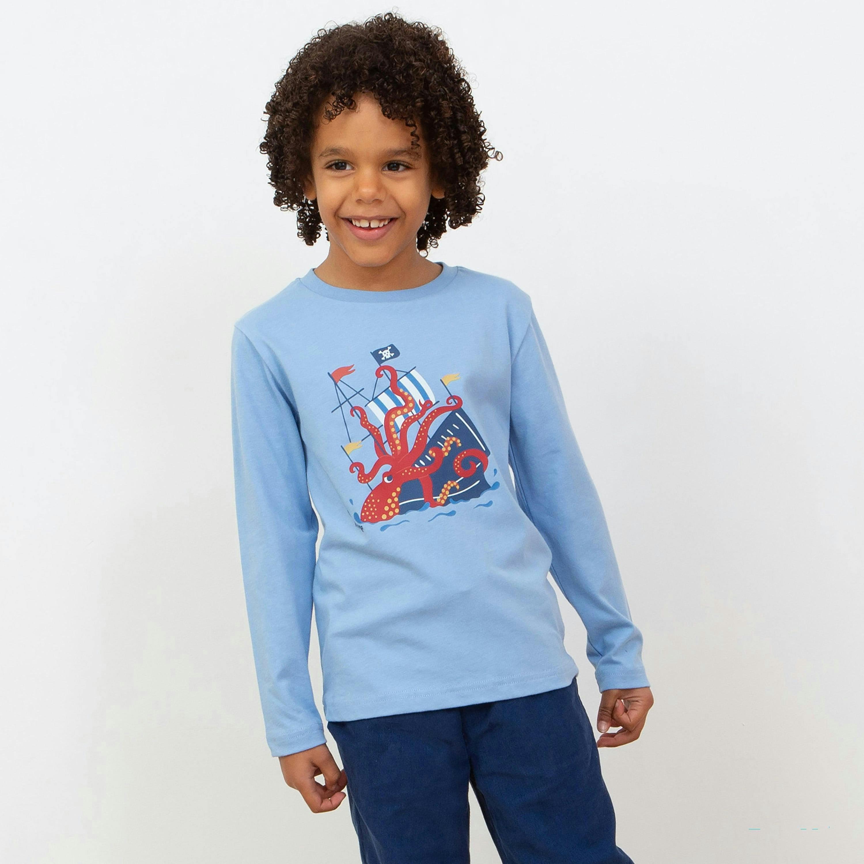 Kids Organic Kraken T-Shirt , view 2 of 4