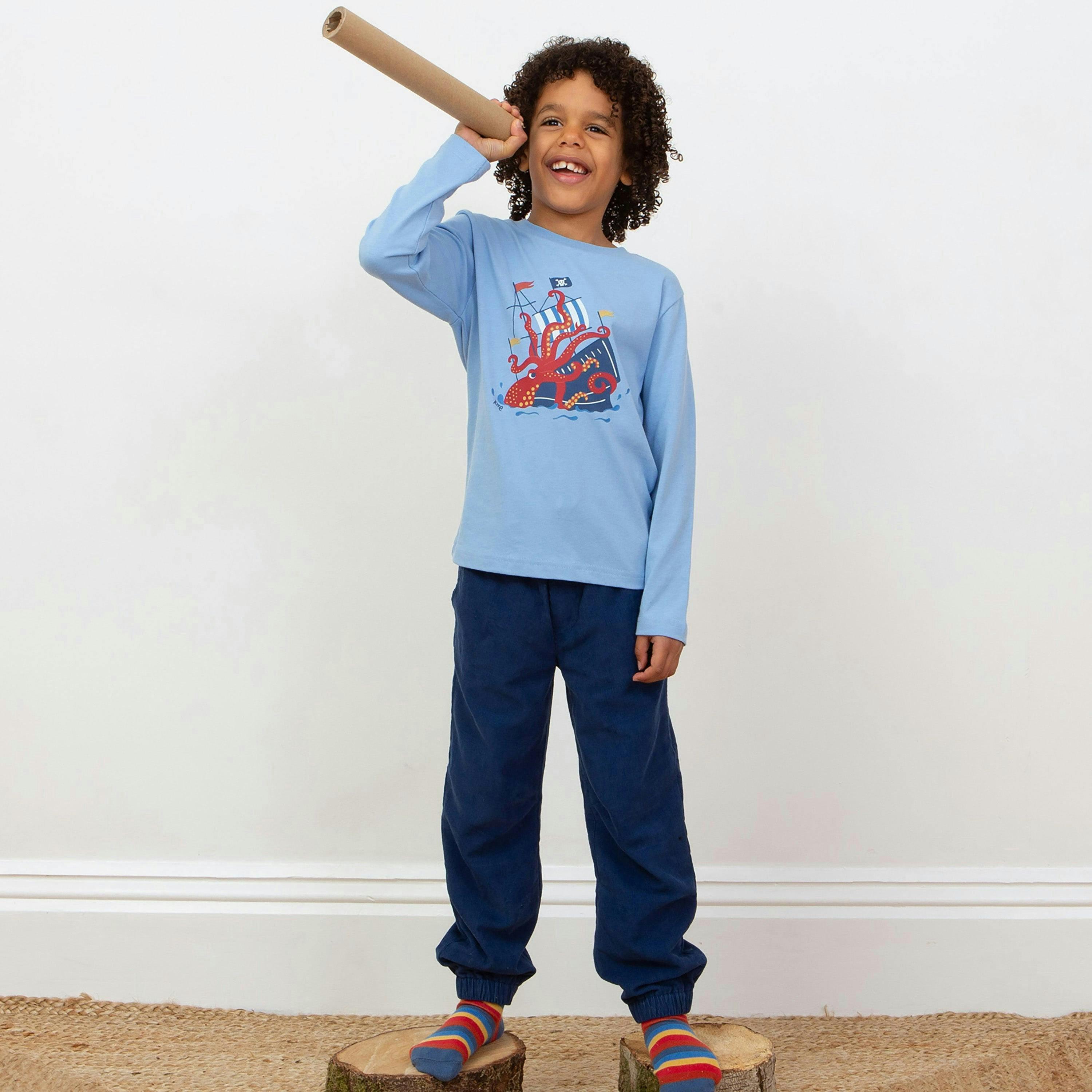 Kids Organic Kraken T-Shirt , view 3 of 4