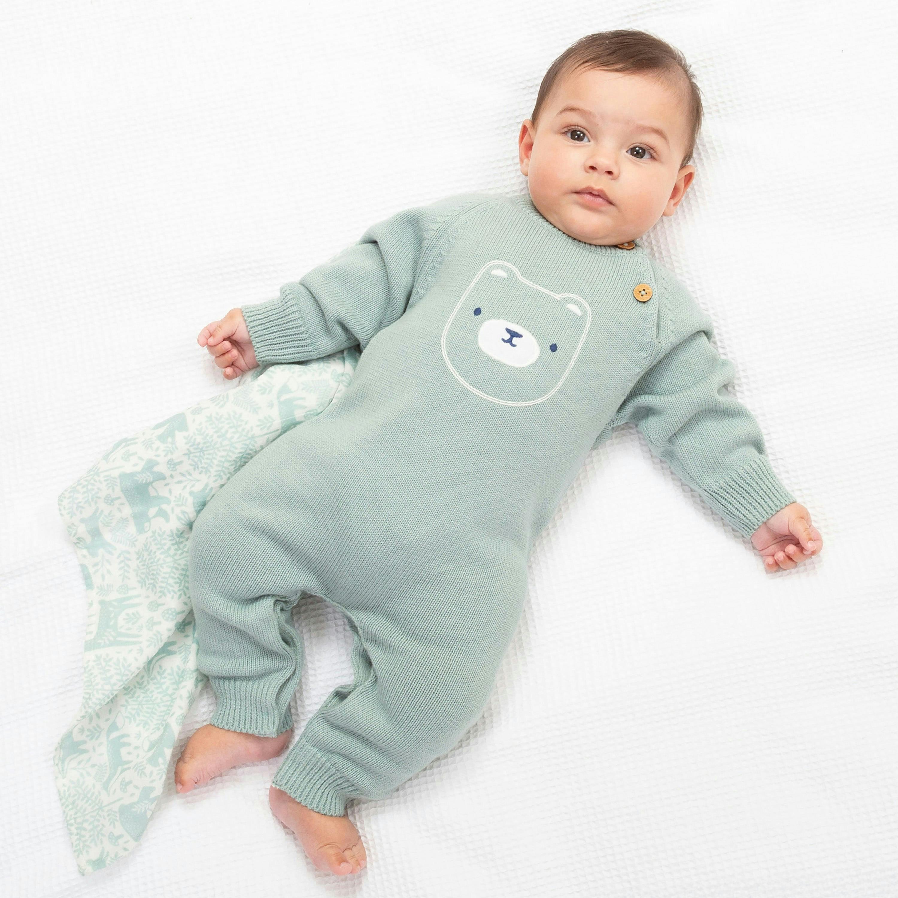 Kids Organic Baby Bear Knit Romper , view 2 of 3