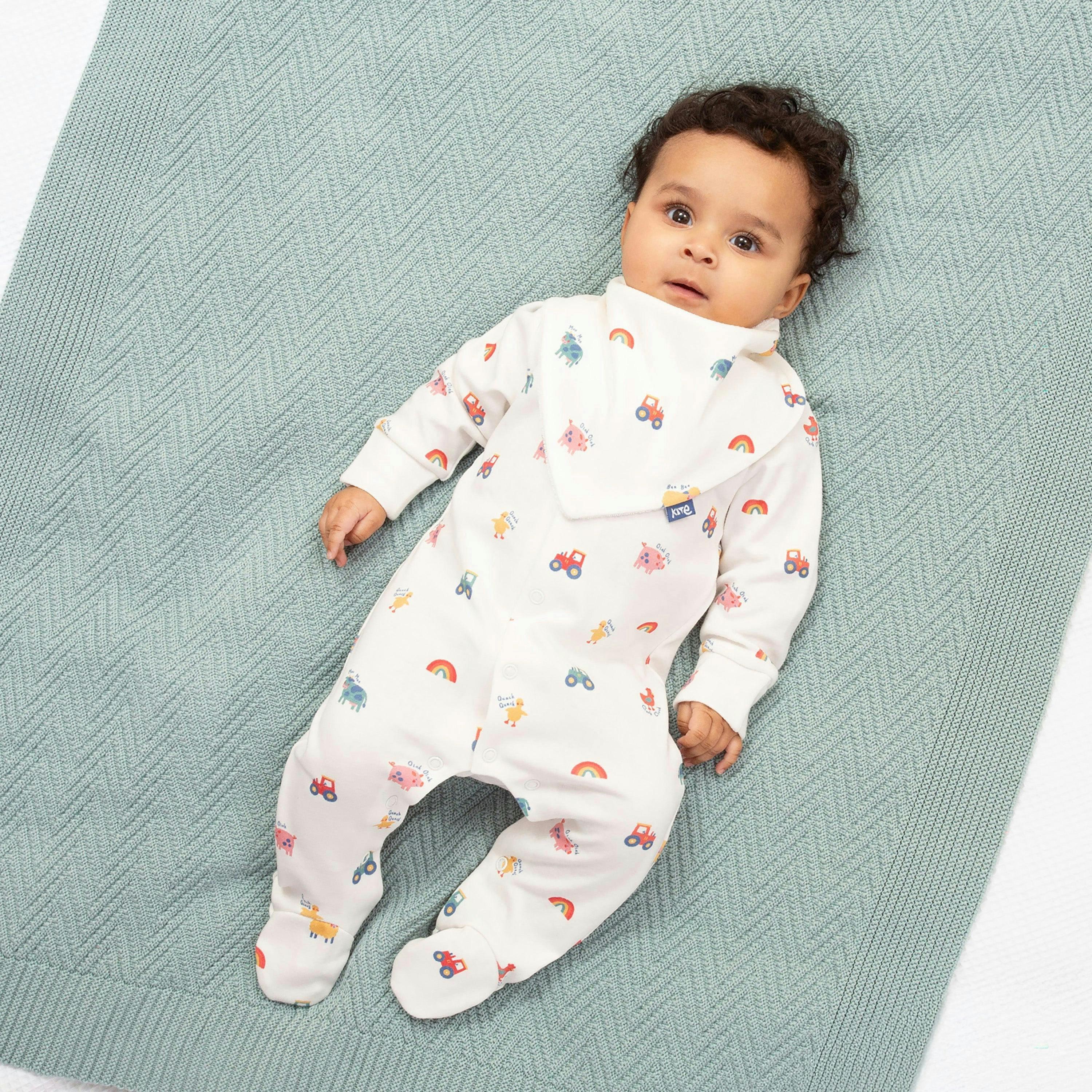 Kids Organic Heirloom Knit Blanket Soft Thyme , view 3 of 3