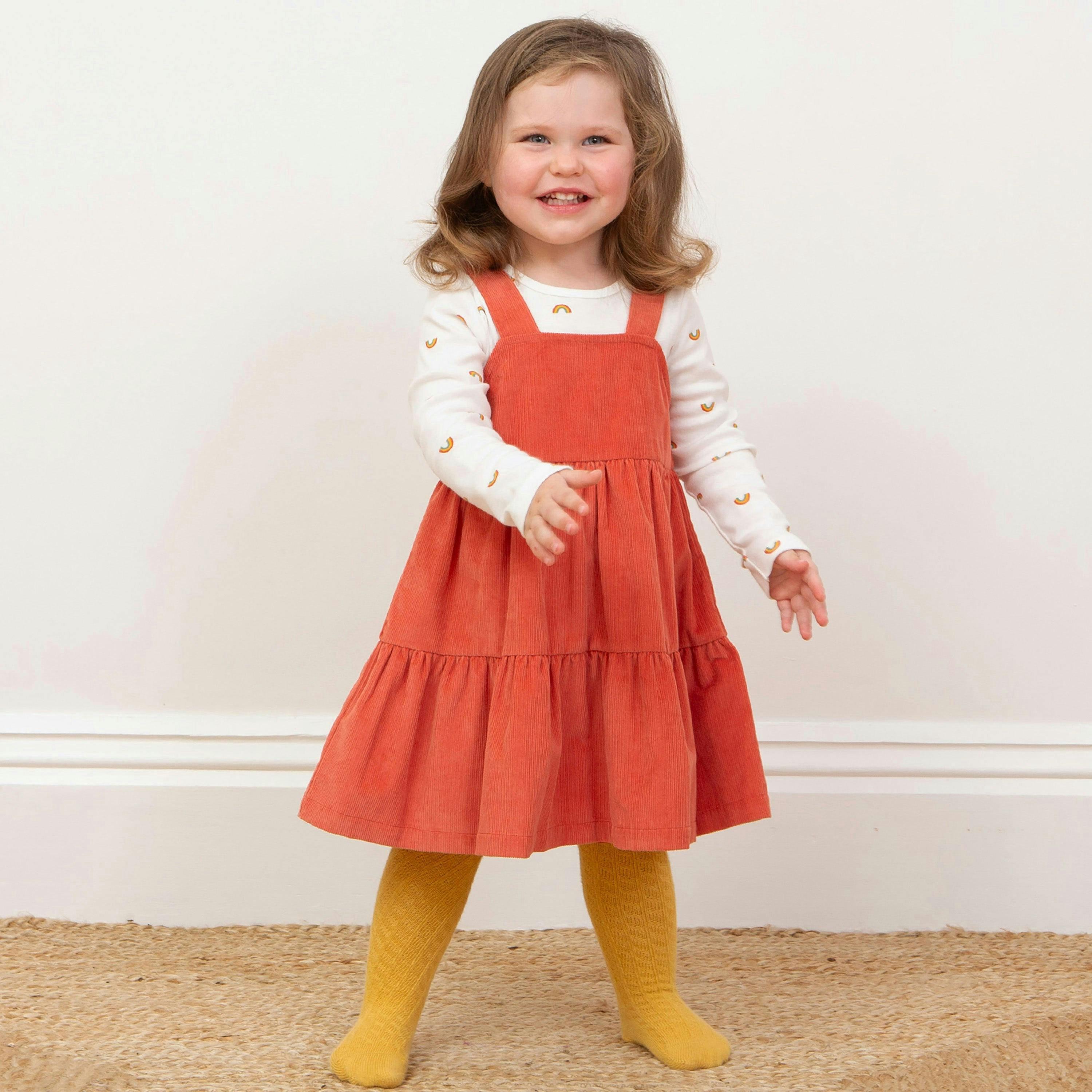 Kids Organic Waterfall Pinafore , view 2 of 6