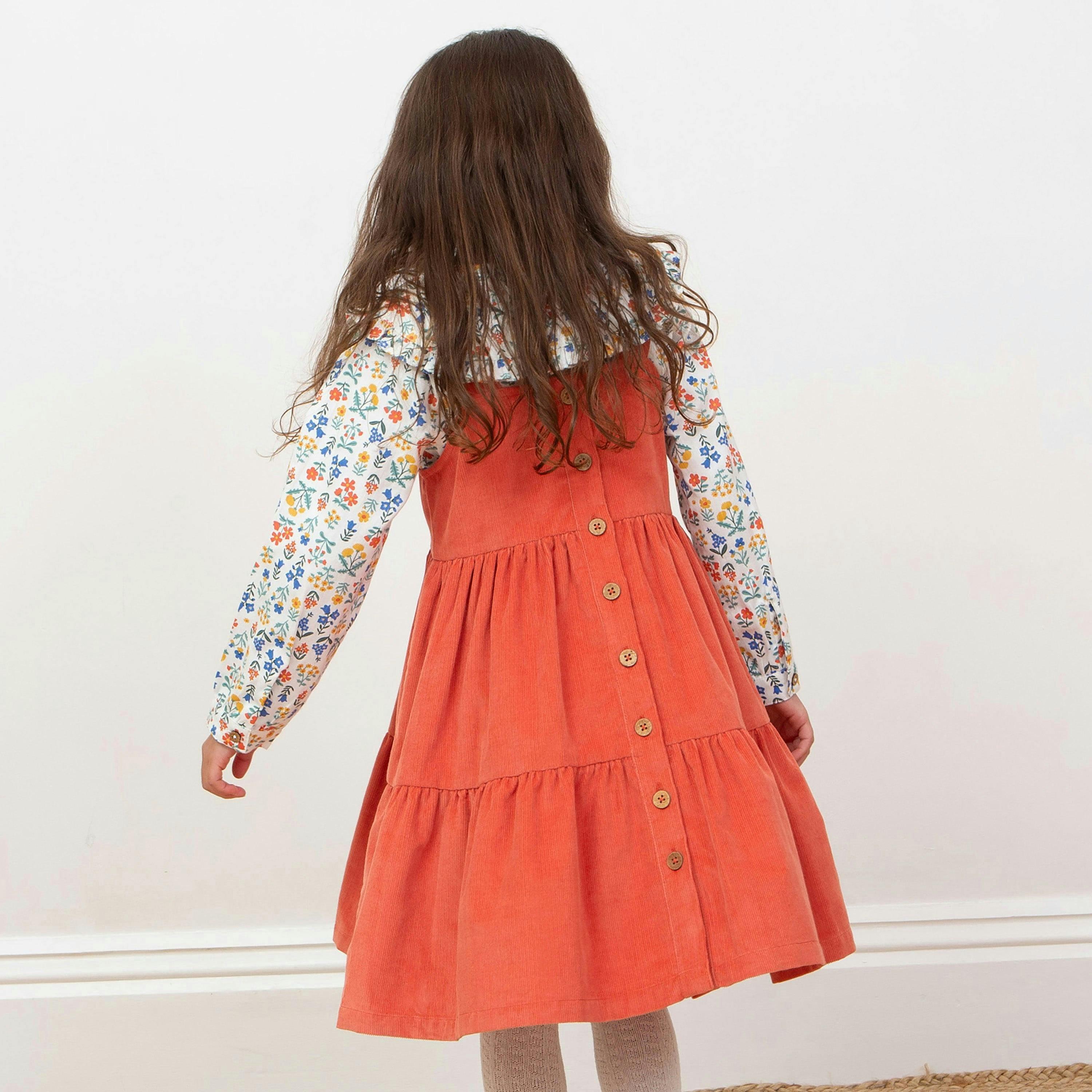 Kids Organic Waterfall Pinafore , view 4 of 6