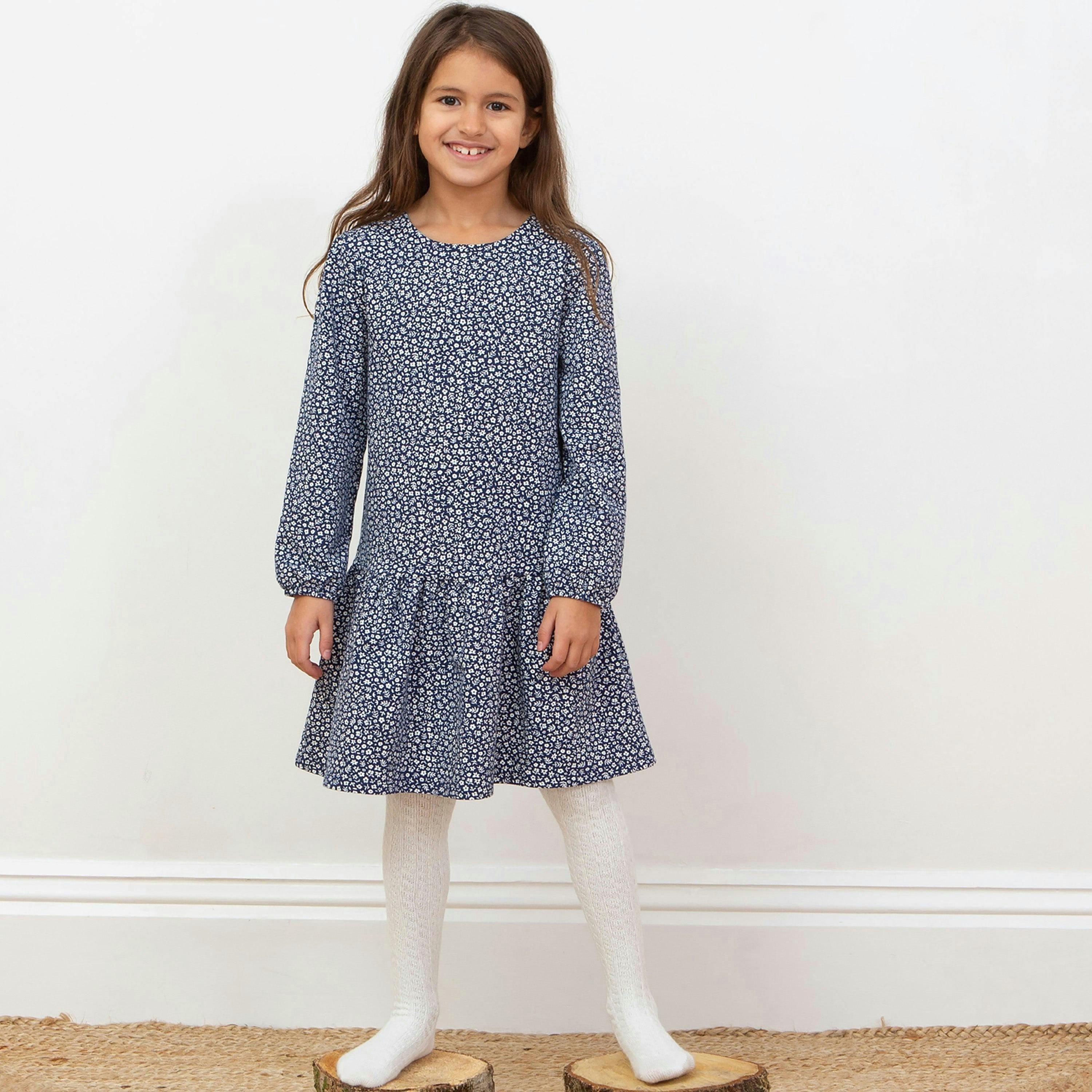 Kids Organic Pixie Petals Cosy Dress , view 3 of 6
