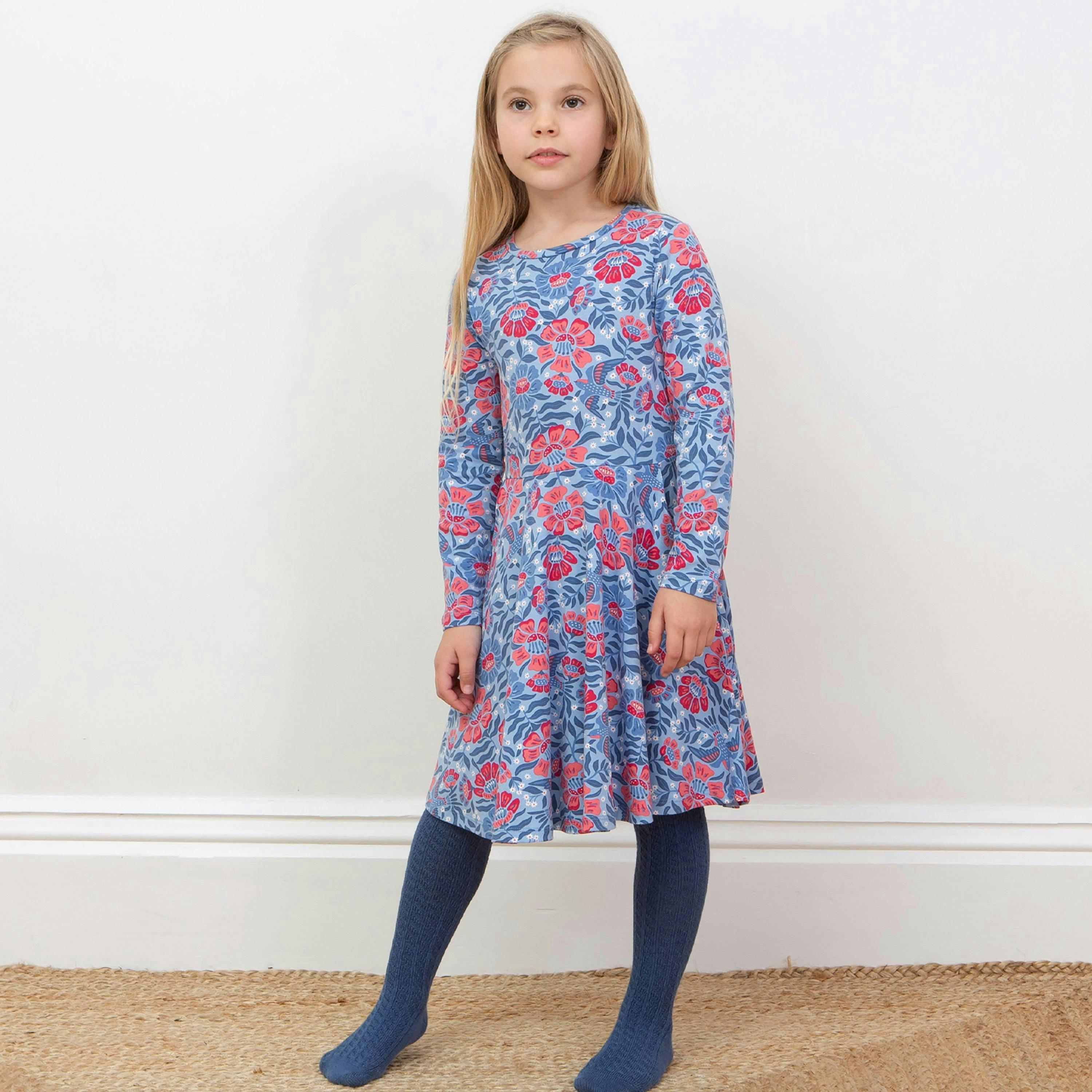 Kids Organic Thumbelina Skater Dress , view 2 of 5