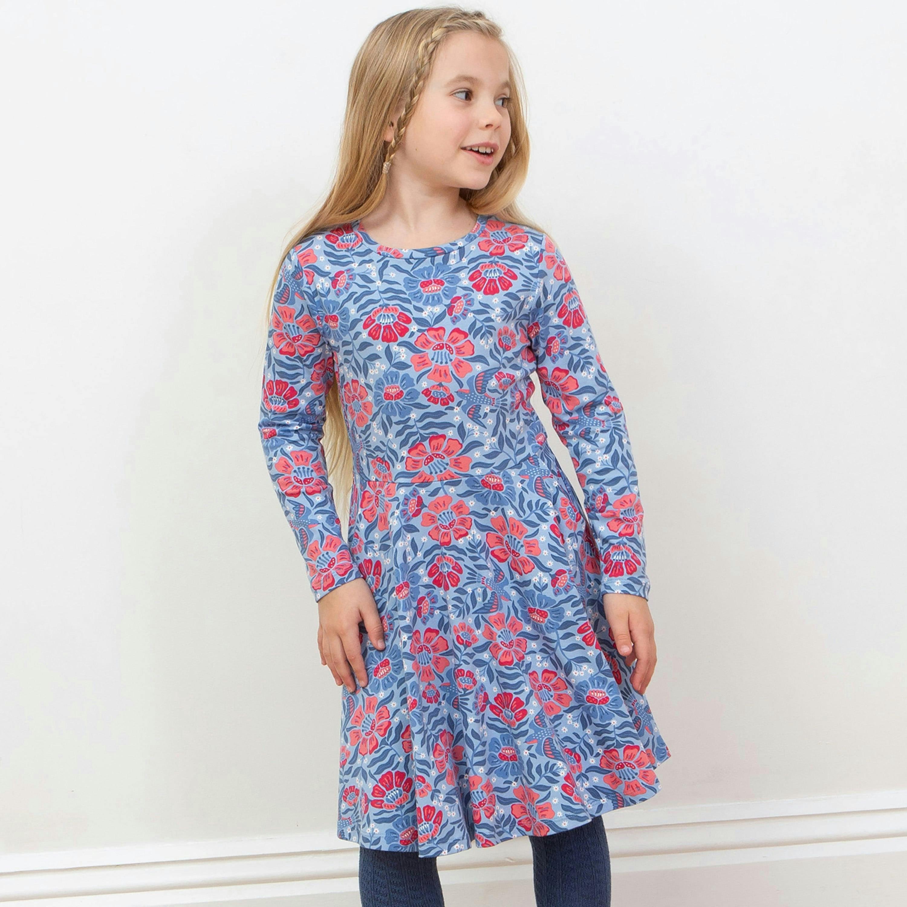Kids Organic Thumbelina Skater Dress , view 3 of 5