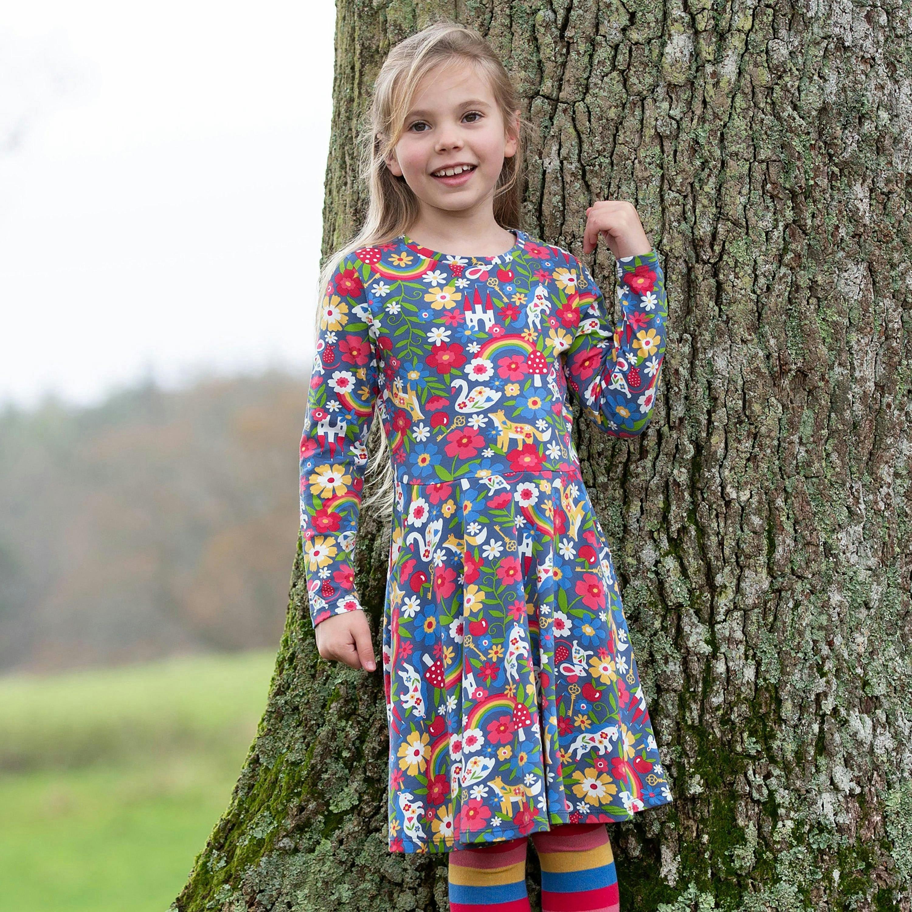 Kids Organic Fairytale Skater Dress , view 3 of 4