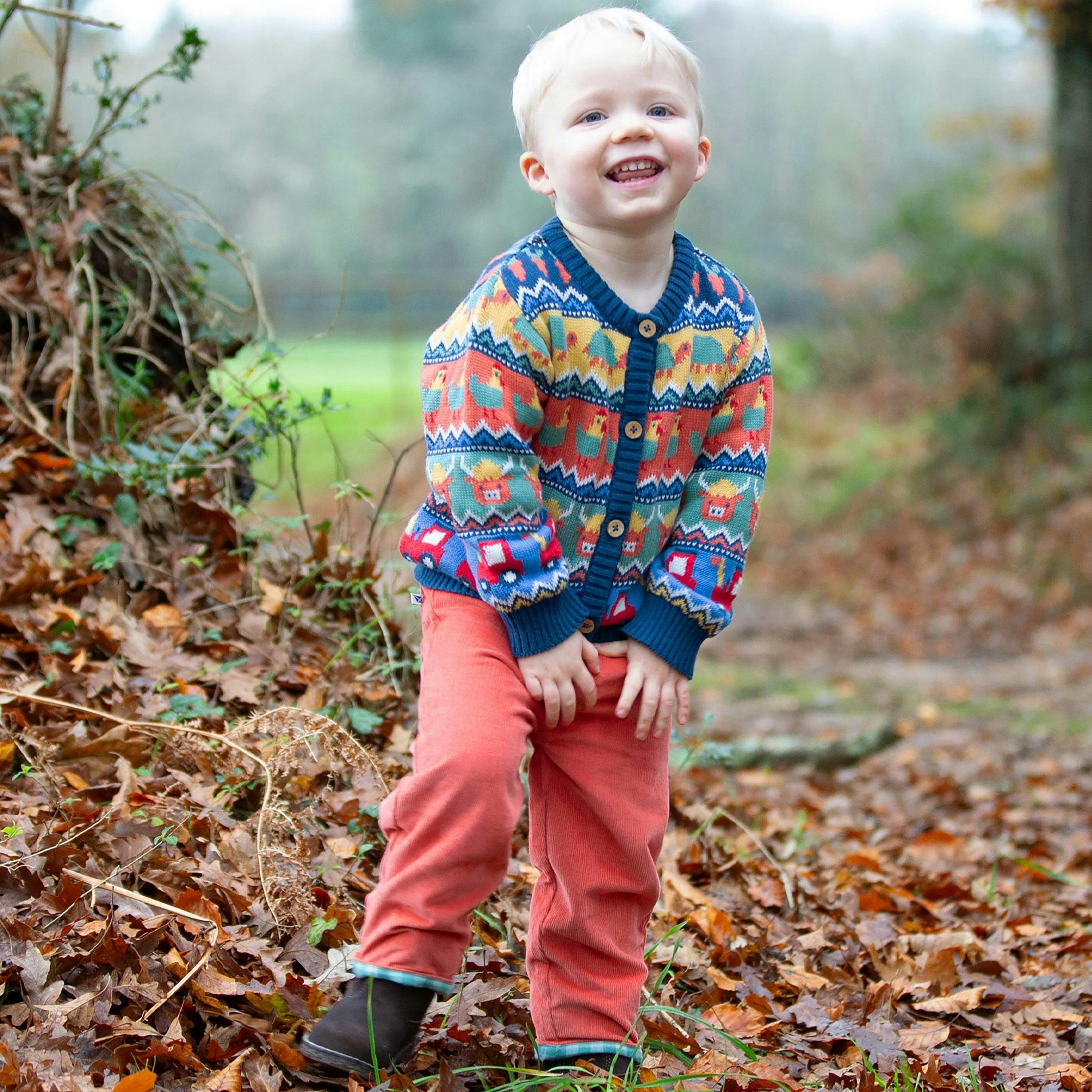 Kids Organic Kaleidoscope Cardi , view 3 of 4