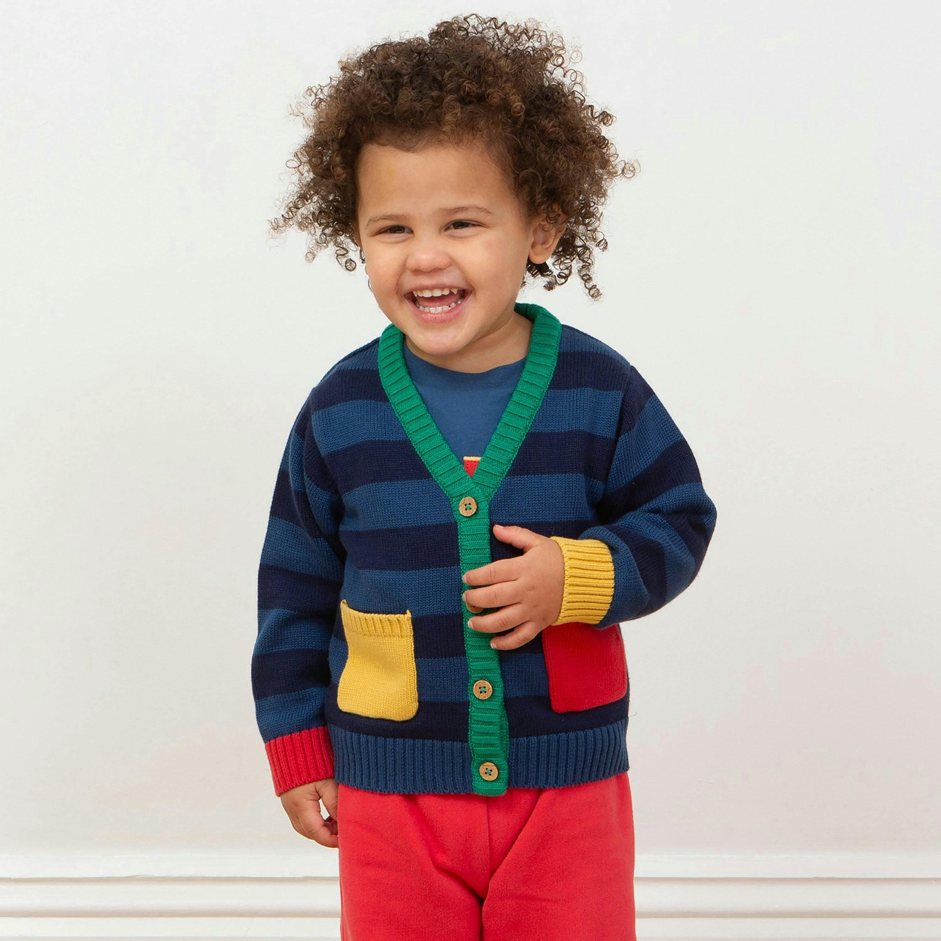 Kids Organic Classic Cardi , view 2 of 3