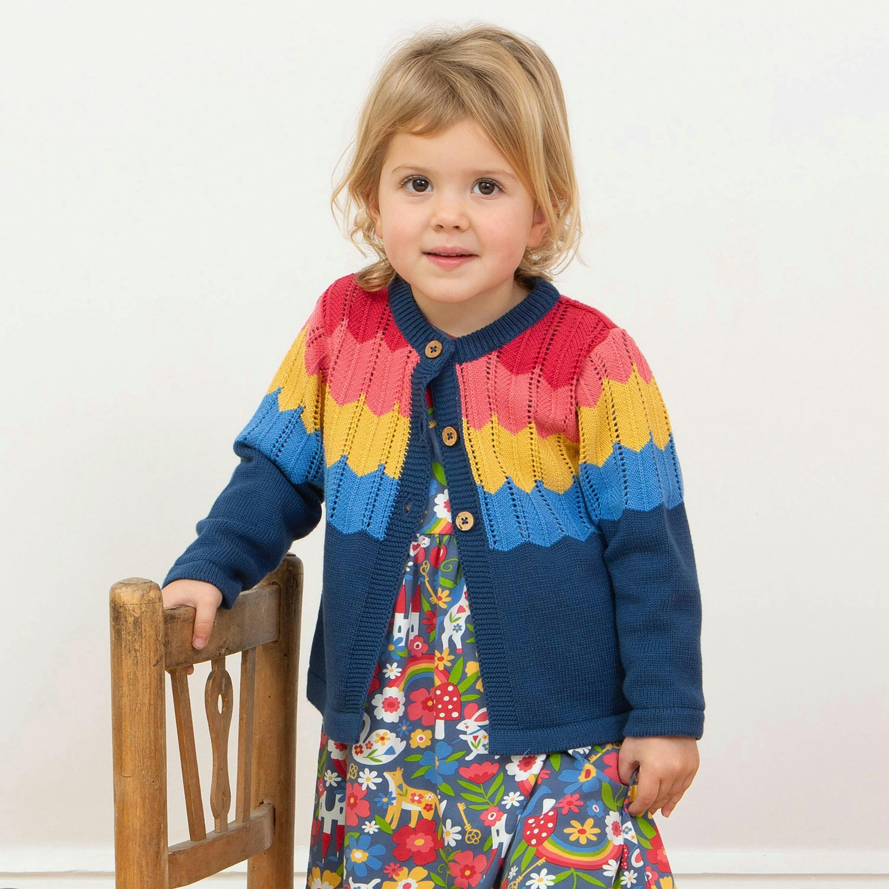 Kids Organic Zigzag Cardi , view 2 of 4