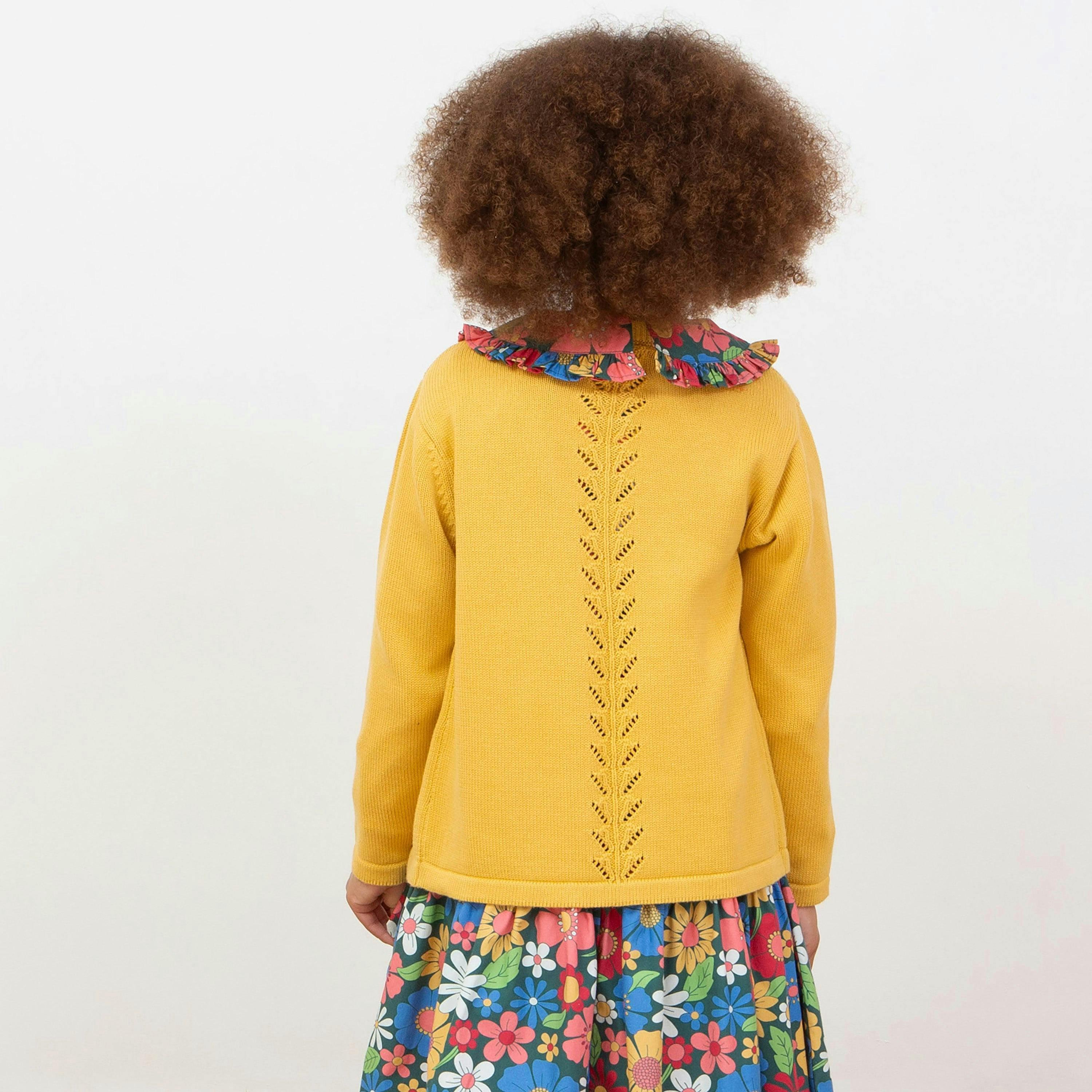 Kids Organic Together Cardi Ochre , view 4 of 5