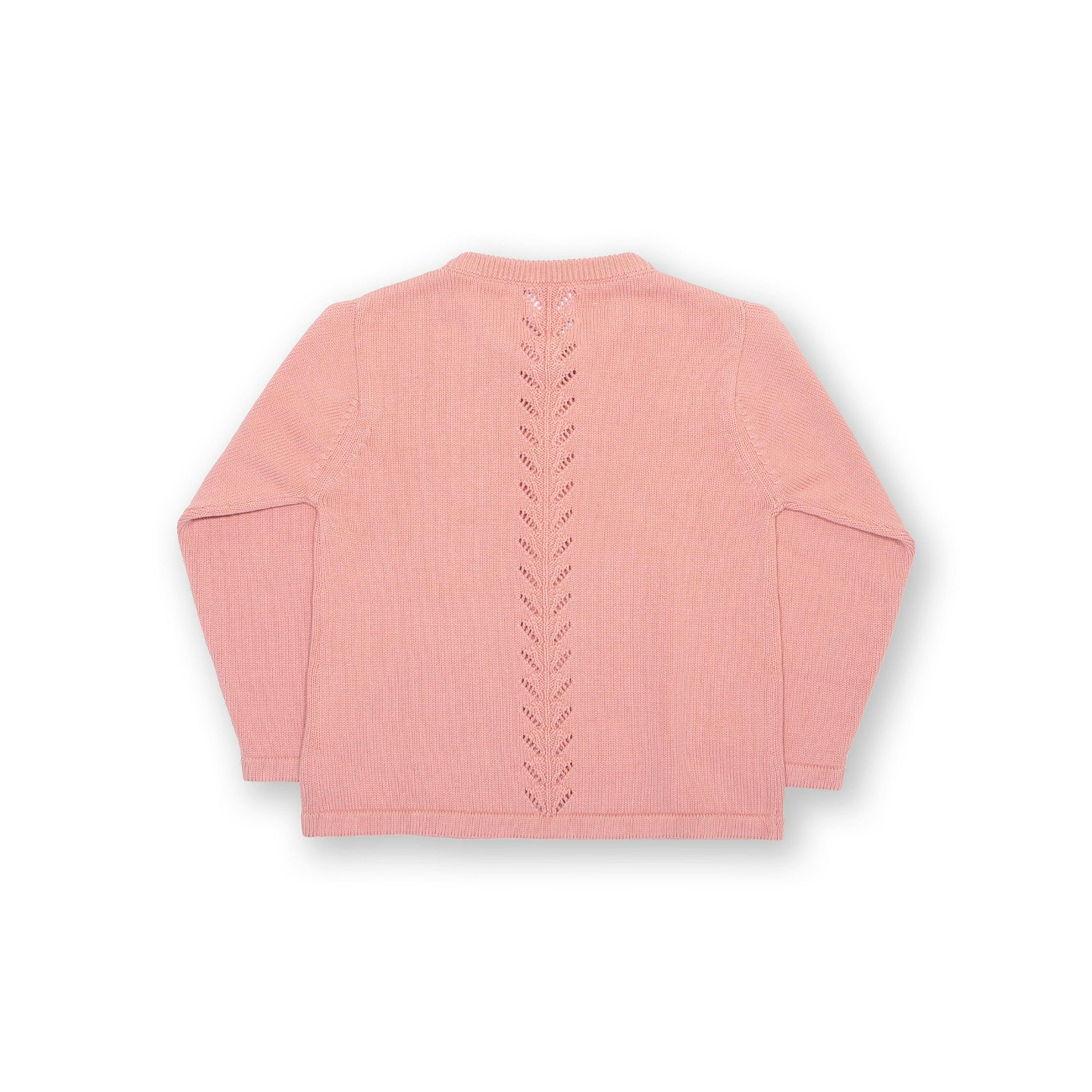 Kids Organic Together Cardi Dusky Pink , view 4 of 4