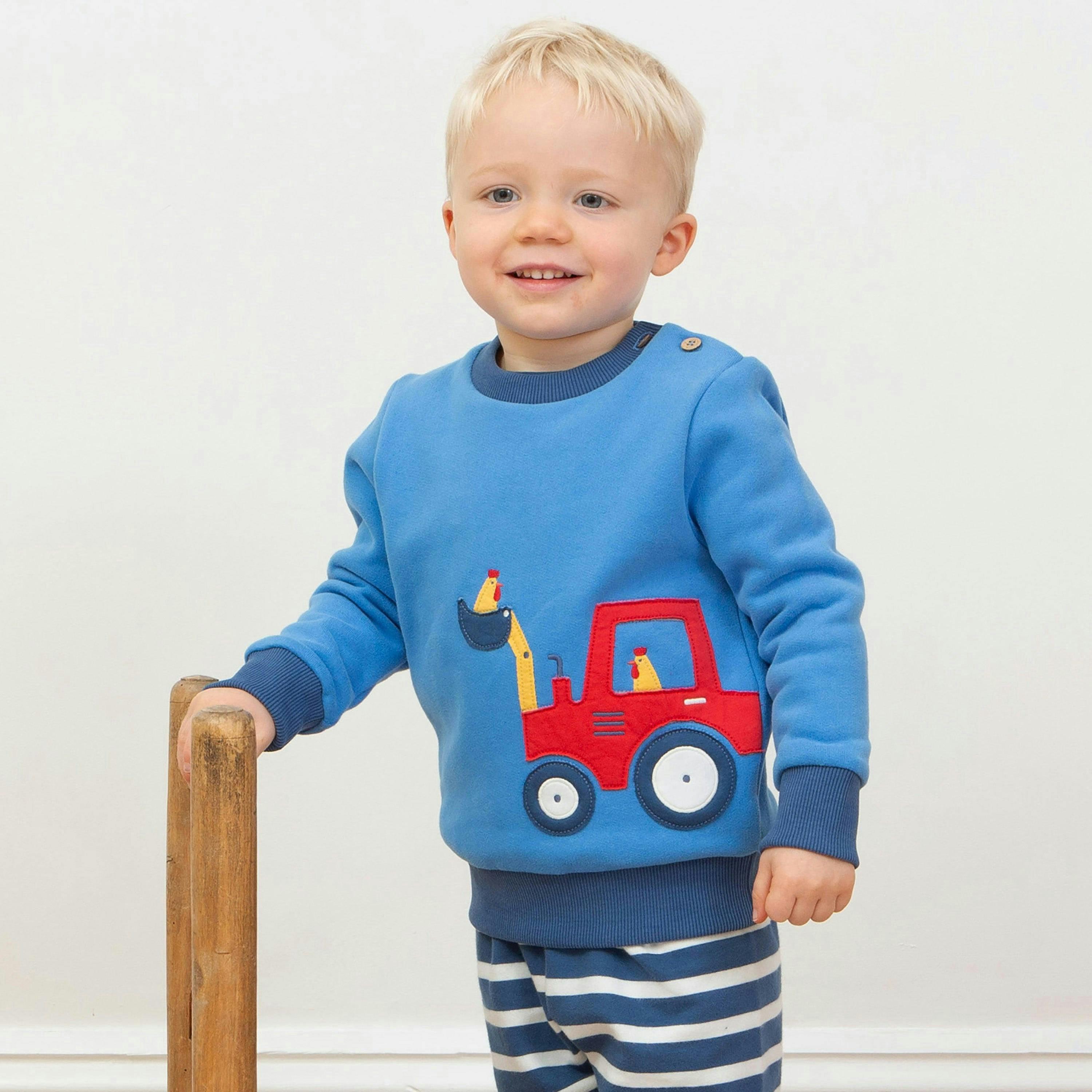 Kids Organic Farmer Cluck Cluck Sweatshirt , view 2 of 3