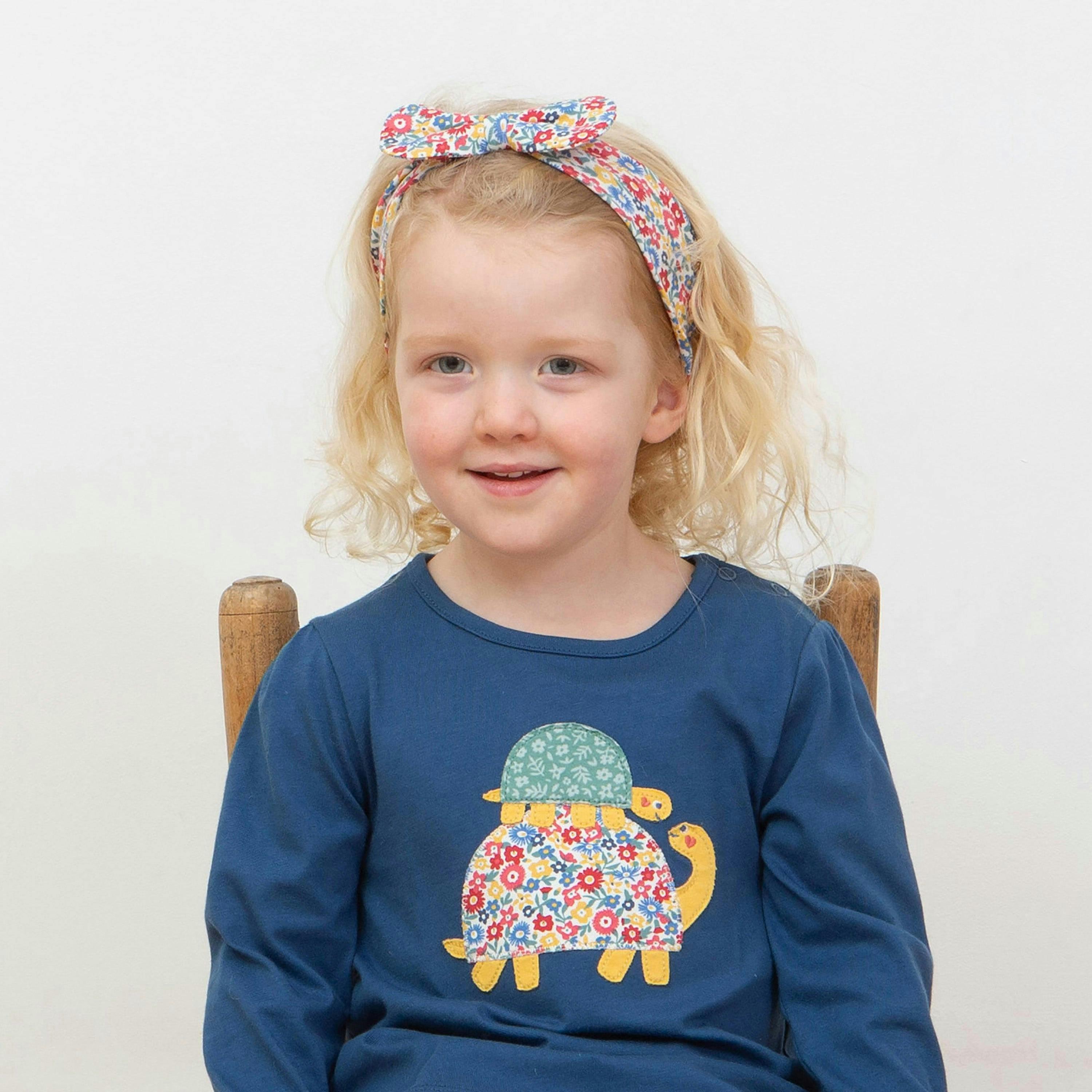 Kids Organic Ditsy Tales Bowband Multi , view 2 of 3