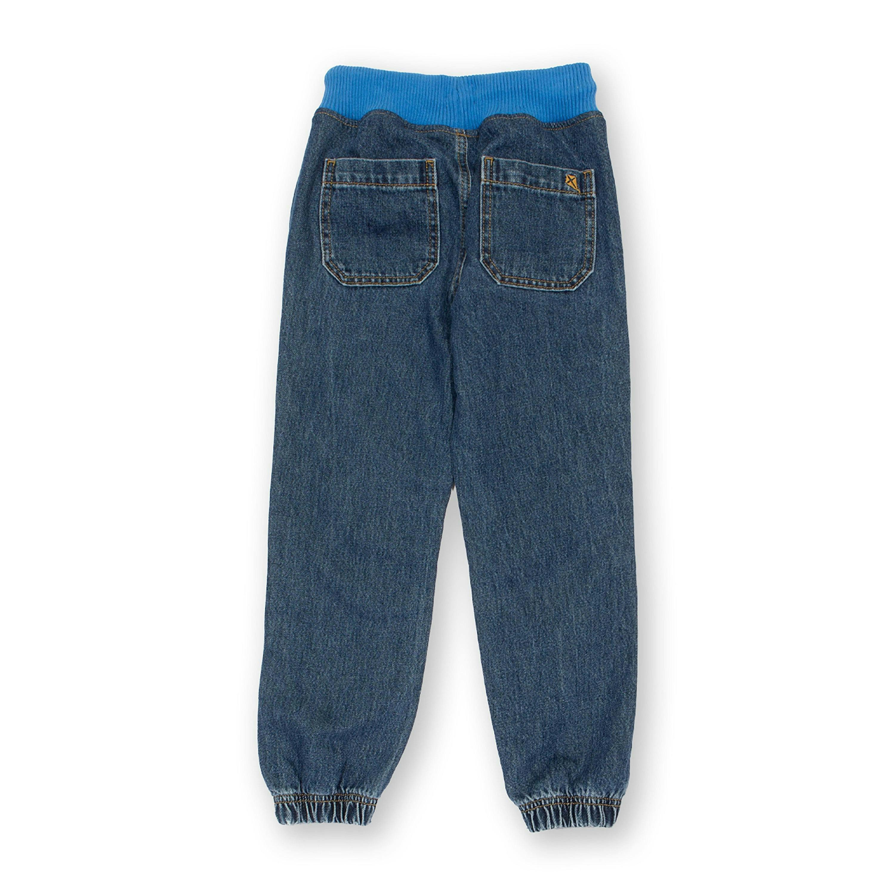 Kids Organic Denim Joggers , view 4 of 4