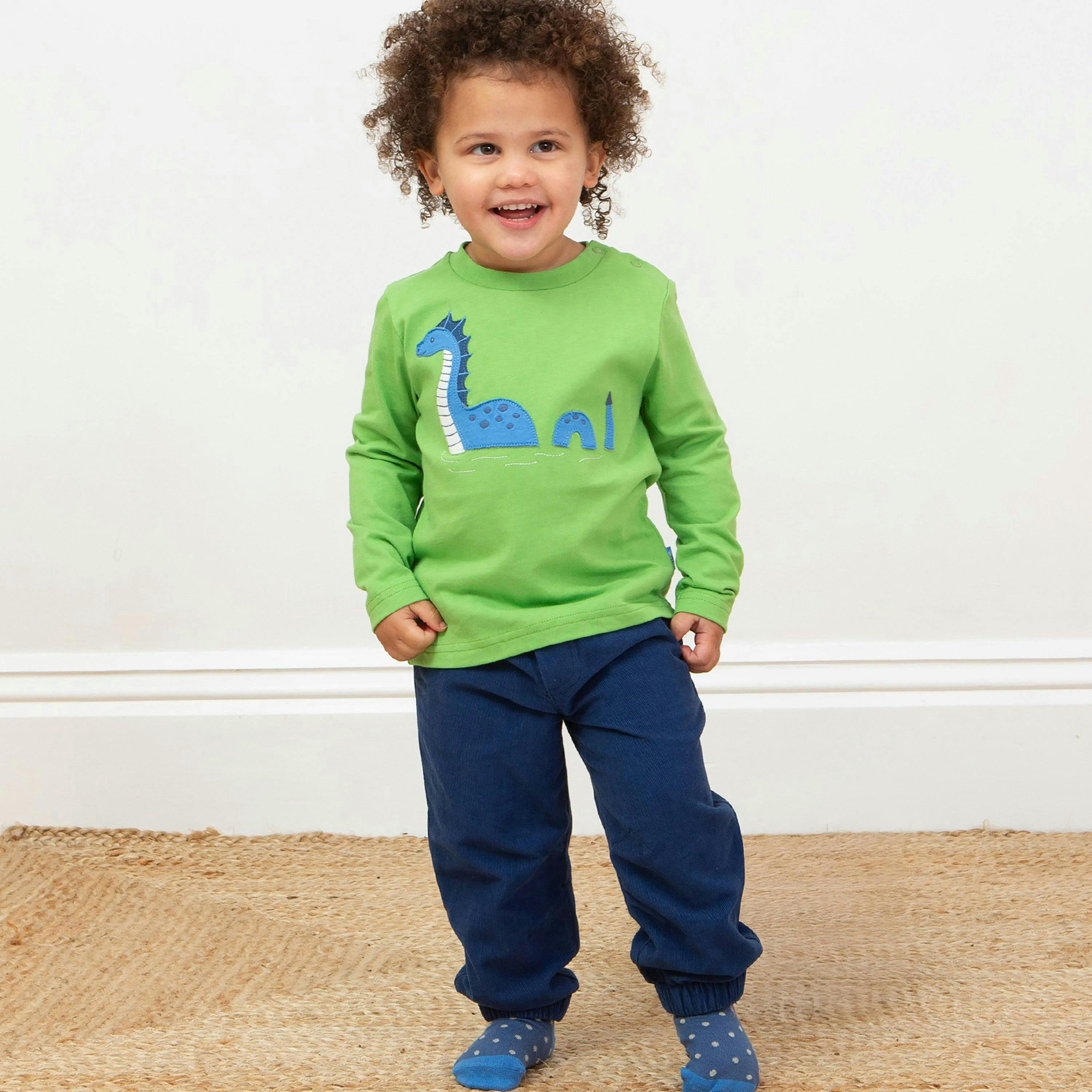 Kids Organic Cosy Cords Midnight , view 2 of 4