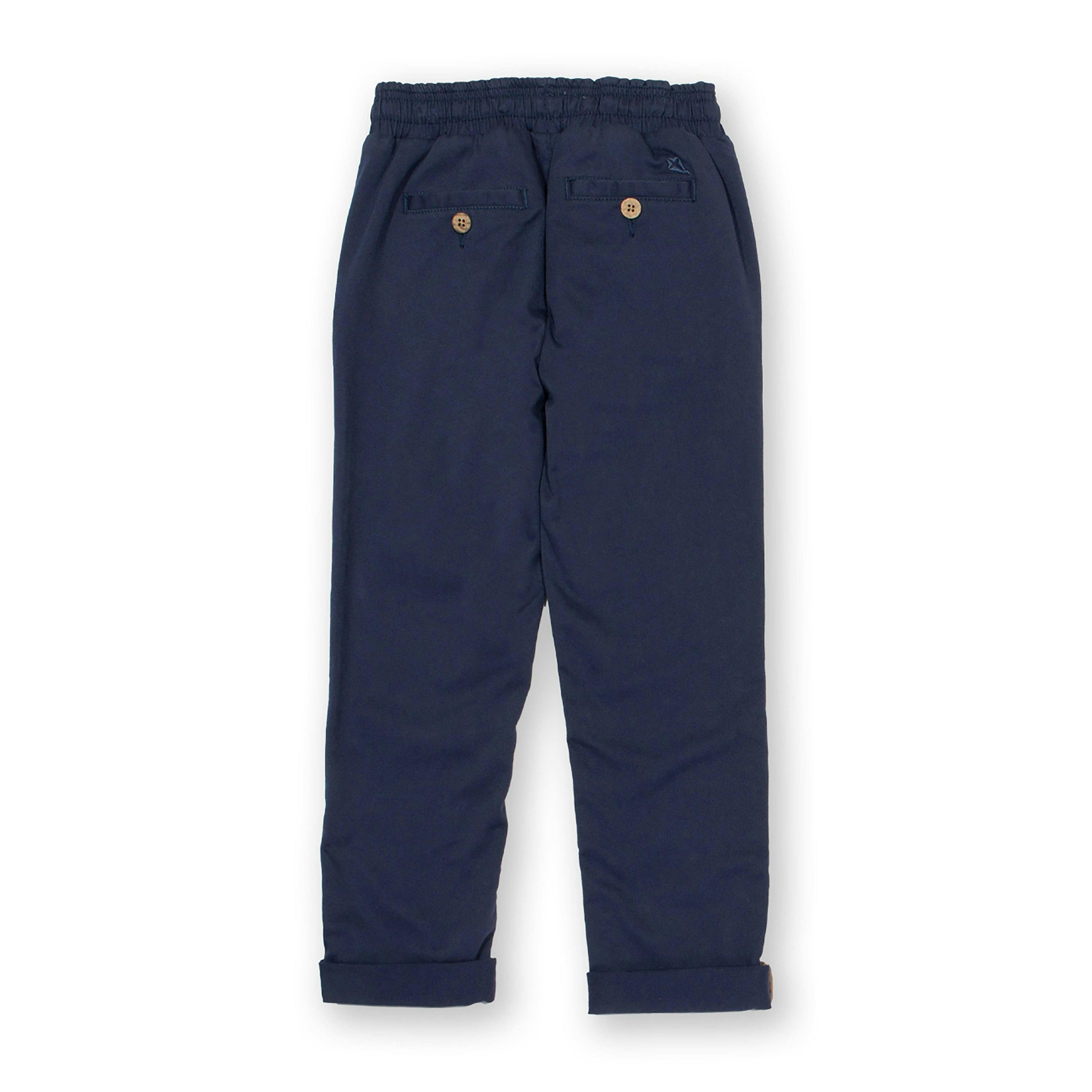 Kids Organic Comfy Chinos Midnight , view 4 of 4