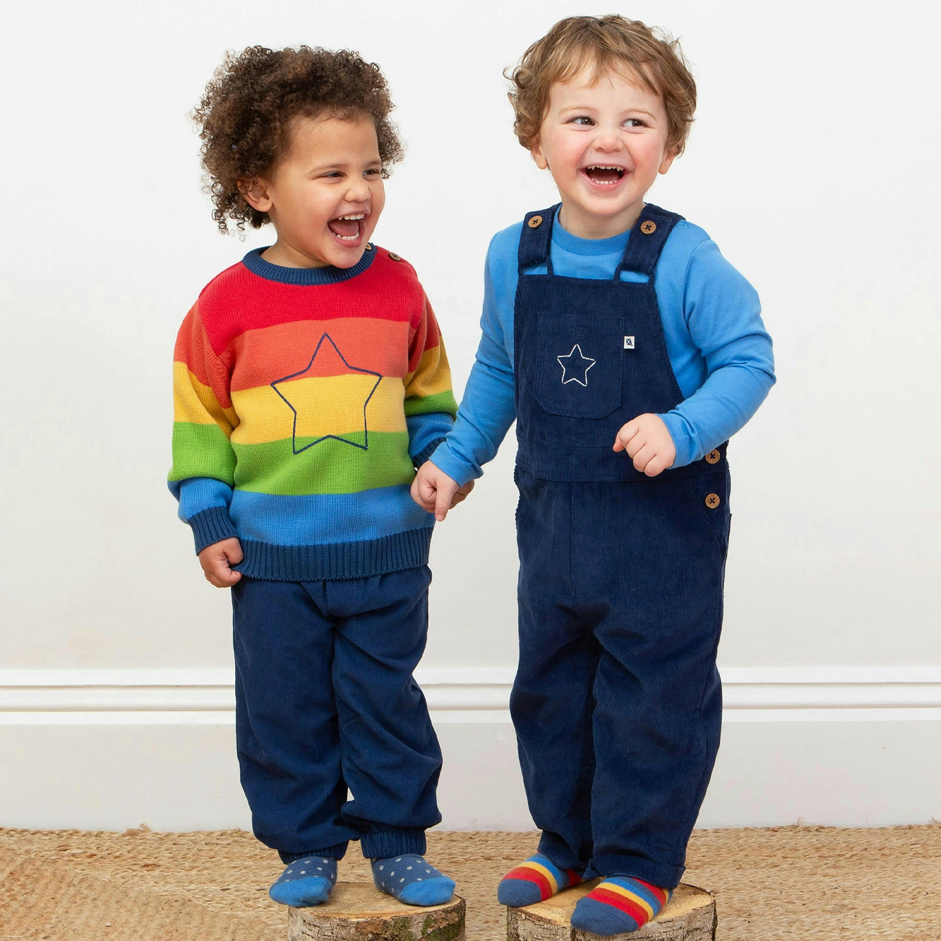 Kids Organic Star Dungarees , view 4 of 6