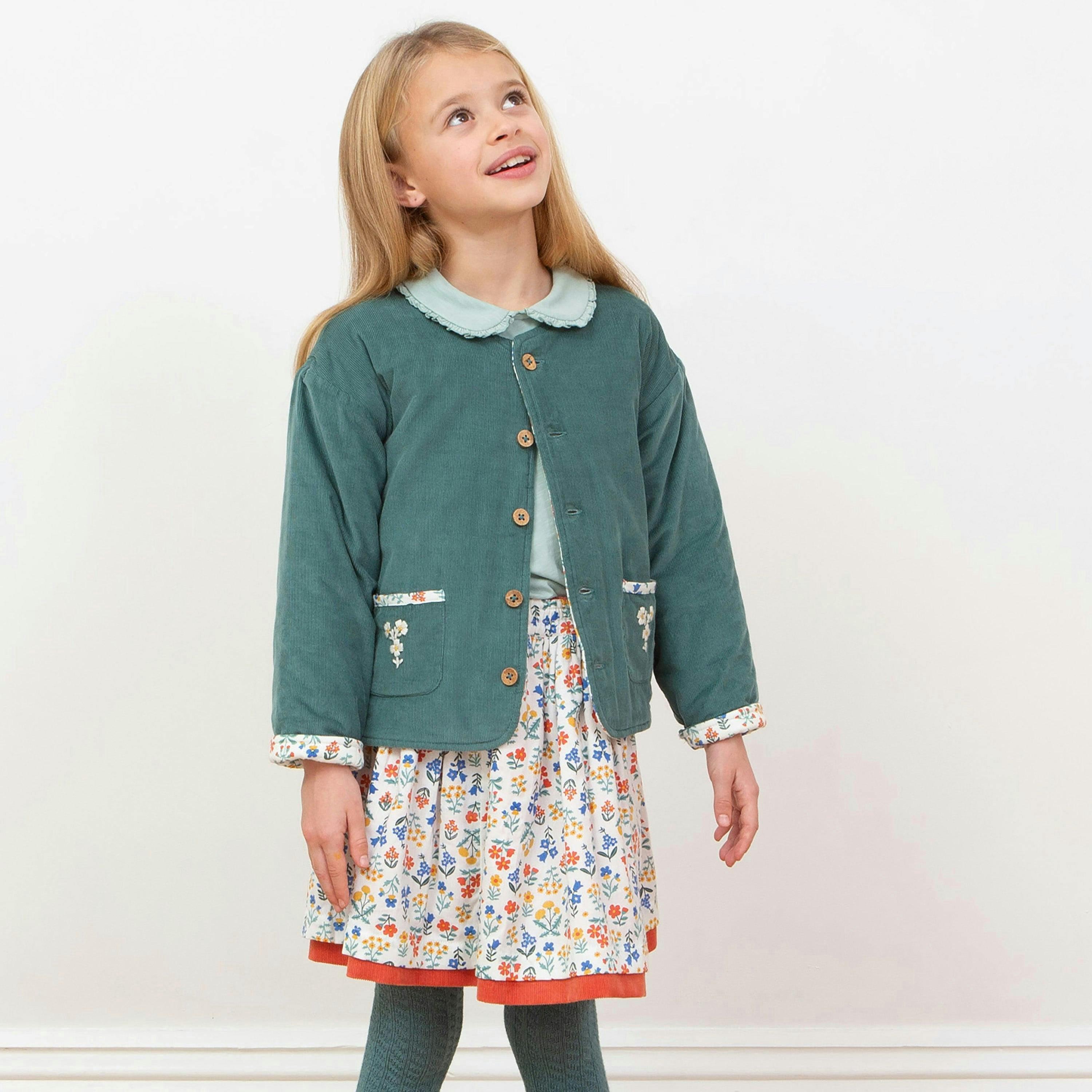 Kids Organic Fairy Flowers Skirt , view 3 of 5
