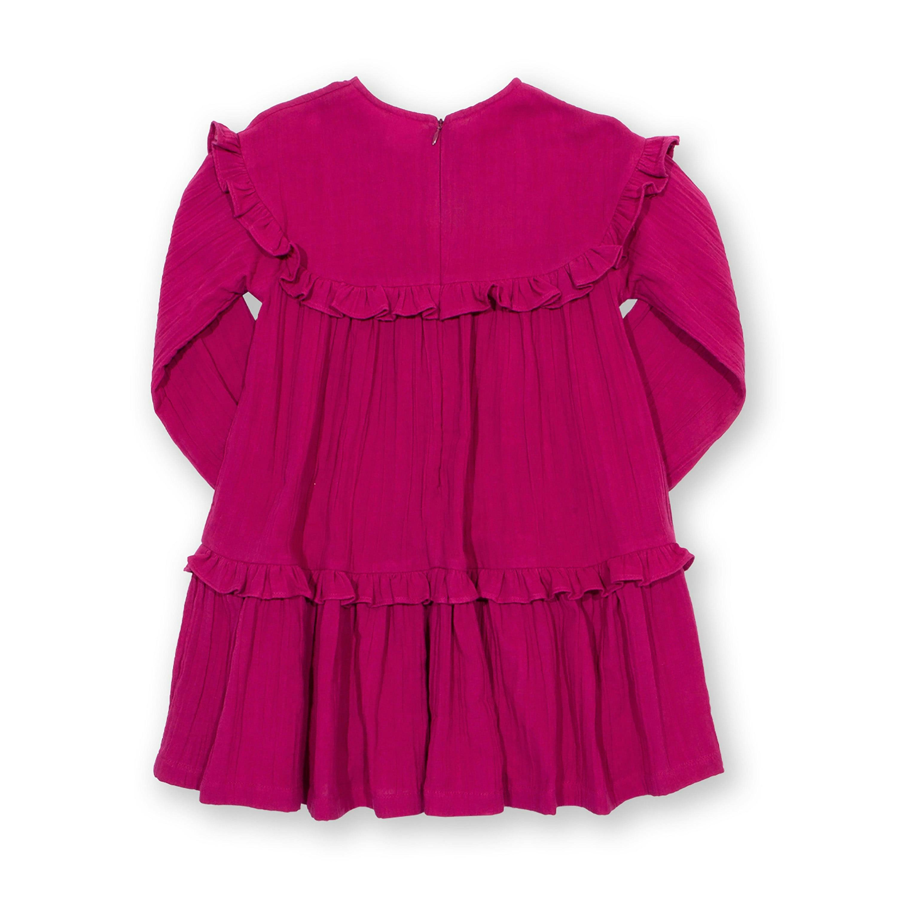 Kids Organic Frill And Flow Dress , view 4 of 4