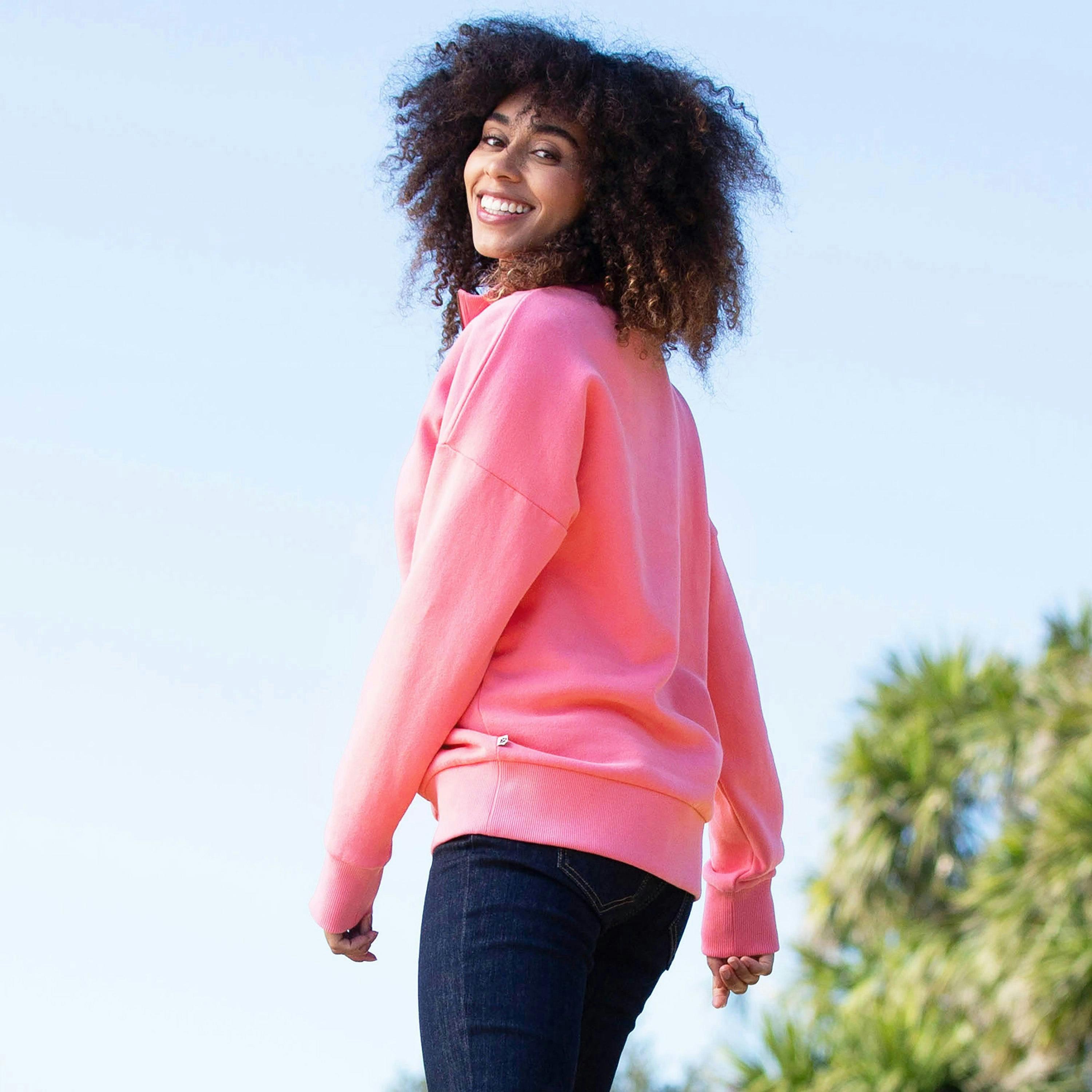 Organic Watercombe 1/4 Zip Sweatshirt , view 5 of 5