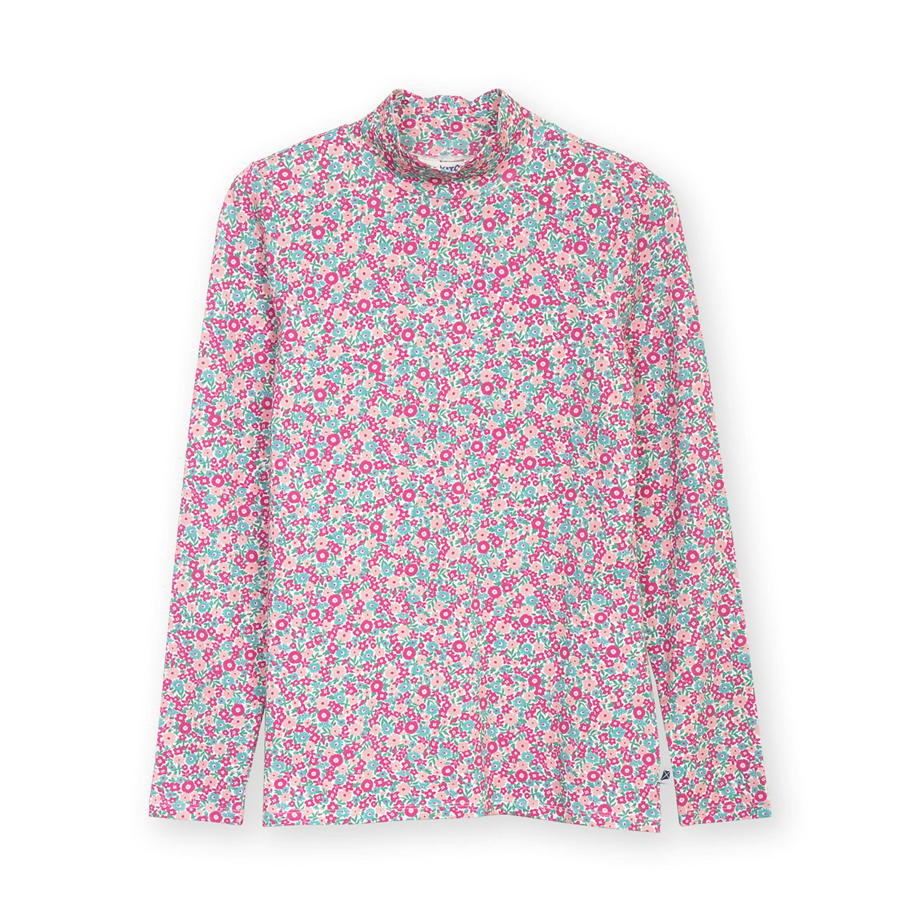 Organic Bagber Turtle Neck Jersey Top Ditsy Tales , view 2 of 4