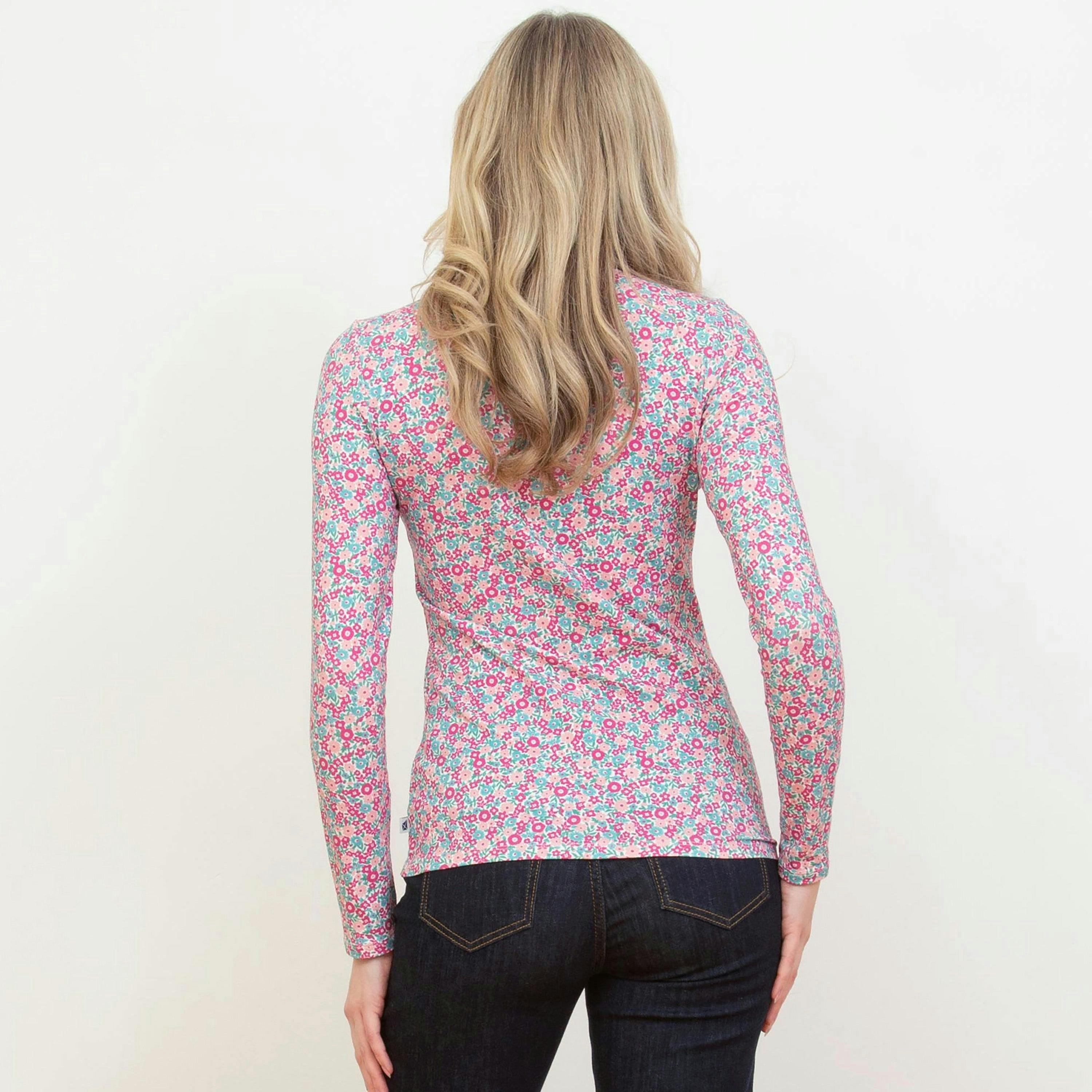 Organic Bagber Turtle Neck Jersey Top Ditsy Tales , view 4 of 4