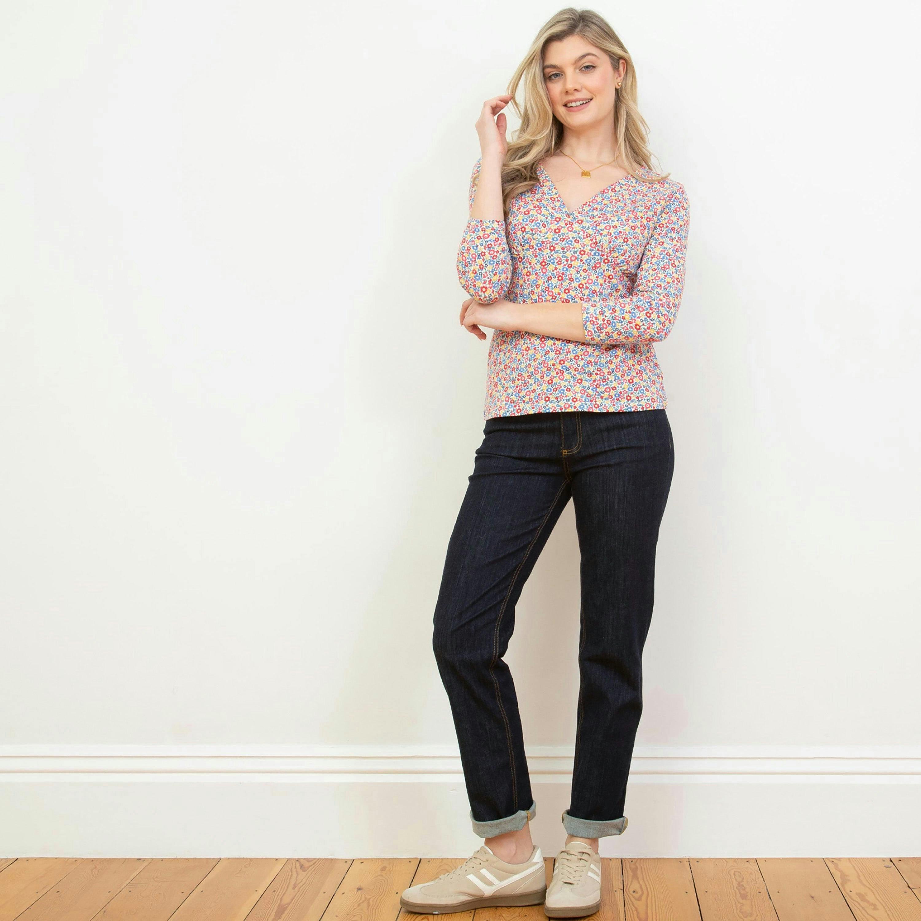 Organic Cheselbourne 3/4 Sleeve Jersey Top , view 3 of 4